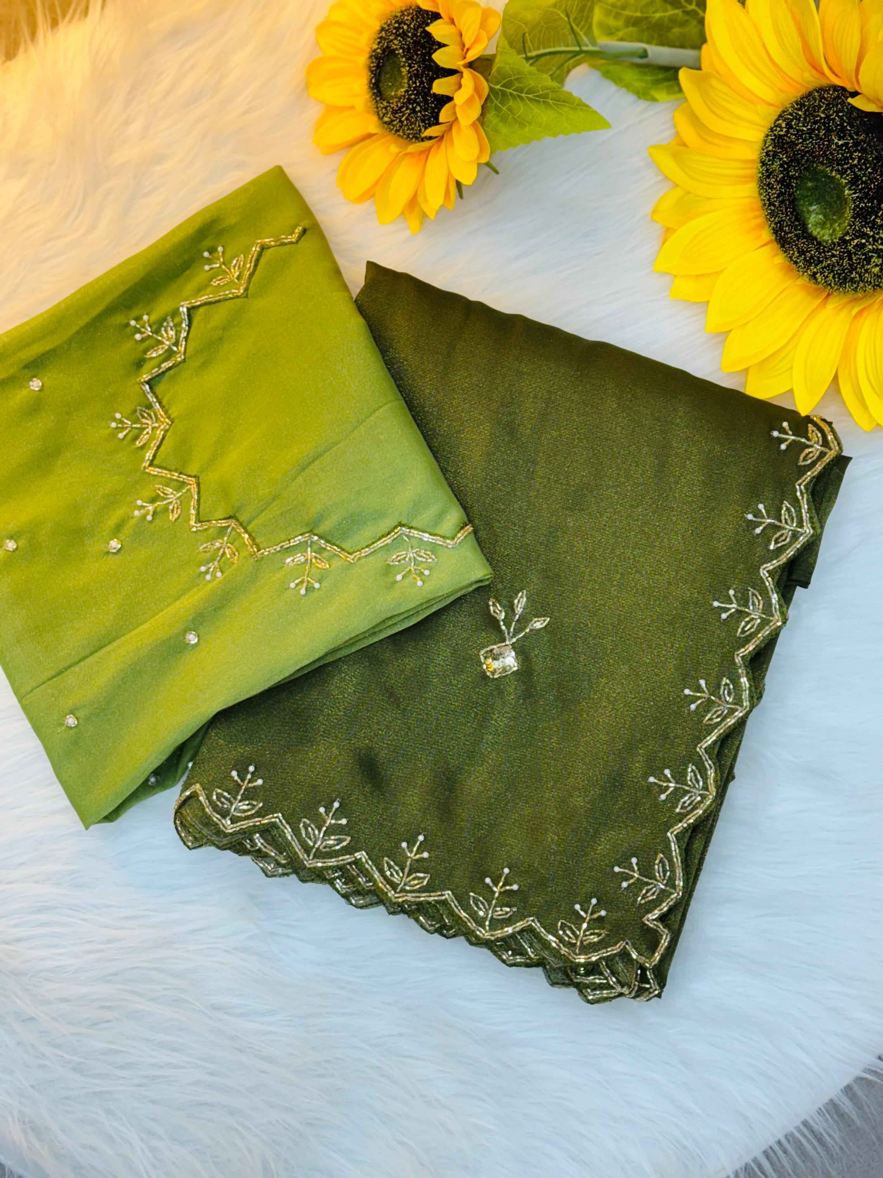 PURE TISSUE HAND WORK CUT DANA SAREE AT WHOLESALE PRICE