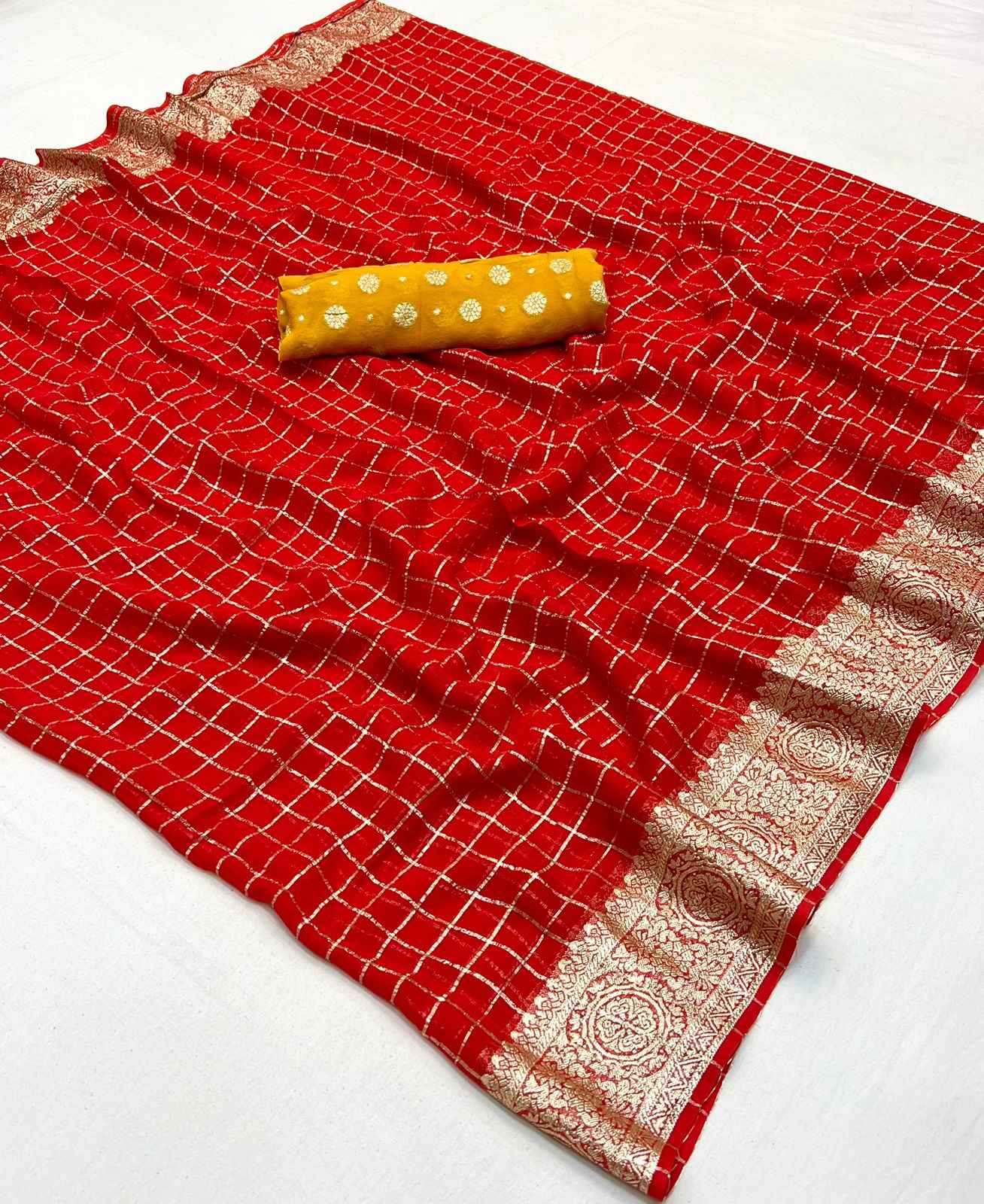 PURE VISCOSE GEORGETTE WITH FANCY ZARI WORK SAREE AT WHOLESALE PRICE