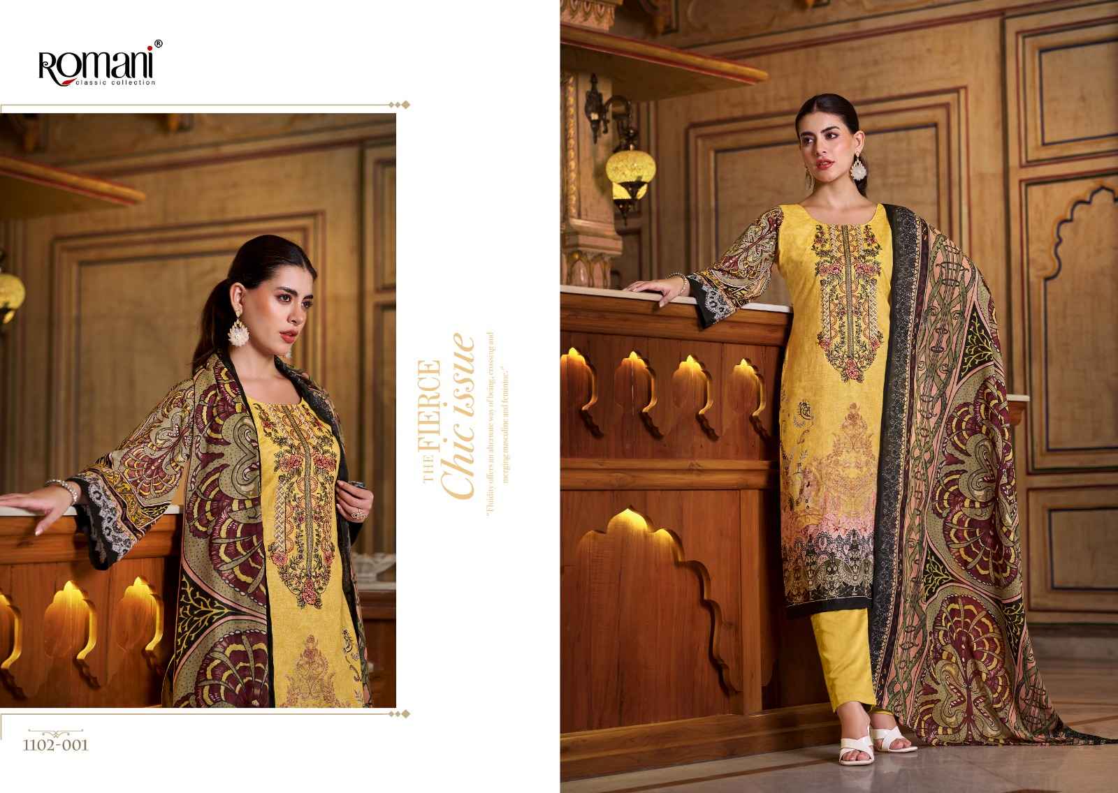 ROMANI AARZU VOL 18  SOFT COTTON DIGITAL PRINTED EMBROIDERY DRESS MATERIAL AT WHOLESALE PRICE