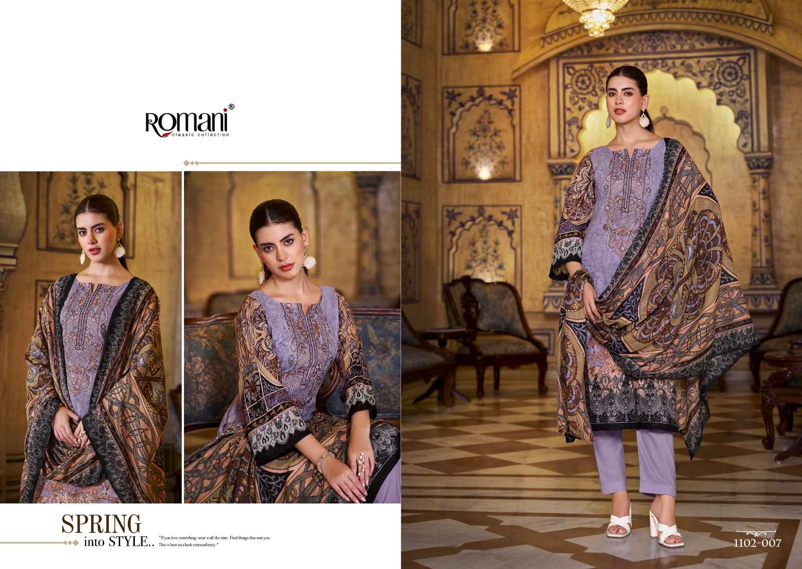 ROMANI AARZU VOL 18  SOFT COTTON DIGITAL PRINTED EMBROIDERY DRESS MATERIAL AT WHOLESALE PRICE
