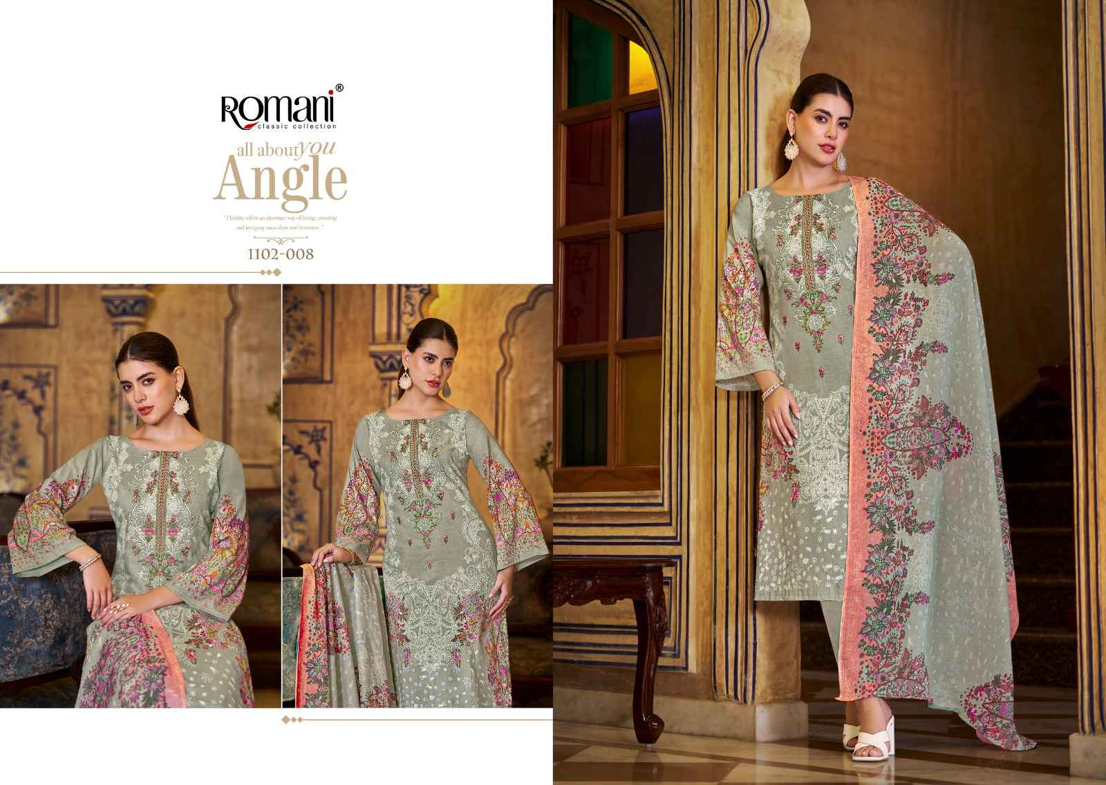 ROMANI AARZU VOL 18  SOFT COTTON DIGITAL PRINTED EMBROIDERY DRESS MATERIAL AT WHOLESALE PRICE