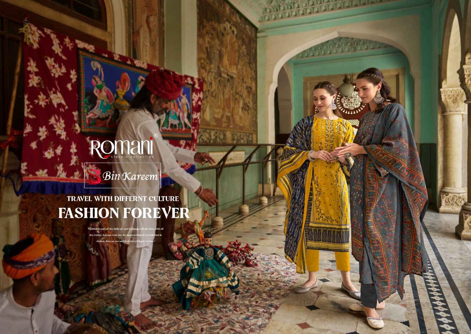 ROMANI BIN KAREEM  SOFT COTTON DIGITAL STYLE PRINTED DRESS MATERIAL AT WHOLESALE PRICE