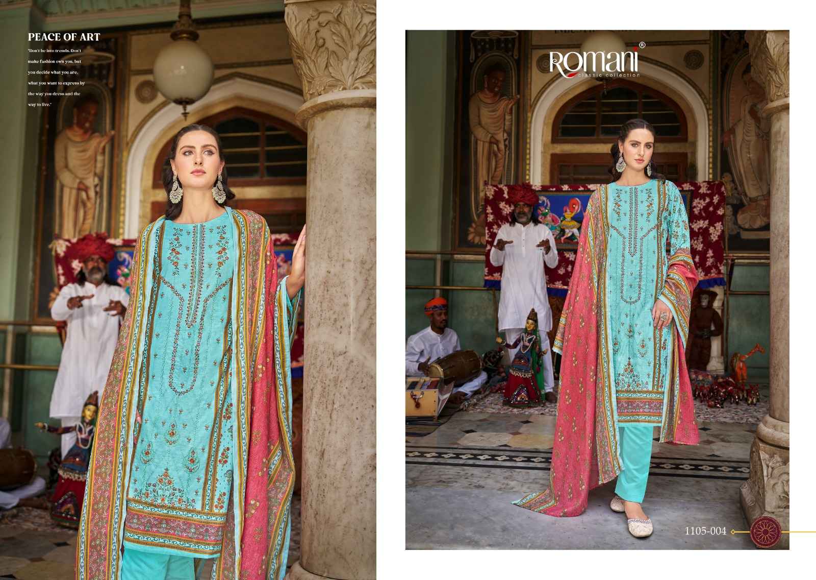 ROMANI BIN KAREEM  SOFT COTTON DIGITAL STYLE PRINTED DRESS MATERIAL AT WHOLESALE PRICE