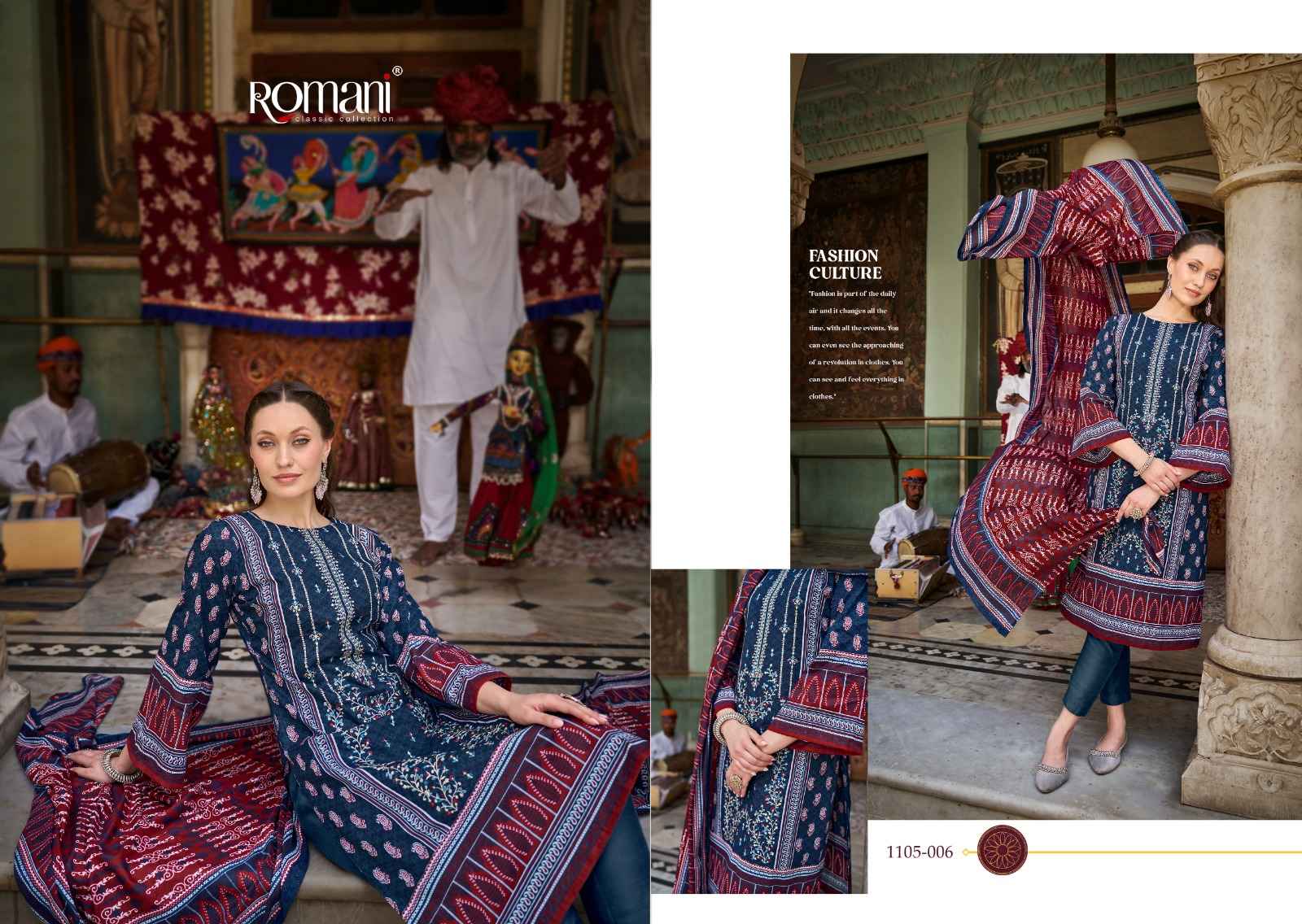 ROMANI BIN KAREEM  SOFT COTTON DIGITAL STYLE PRINTED DRESS MATERIAL AT WHOLESALE PRICE