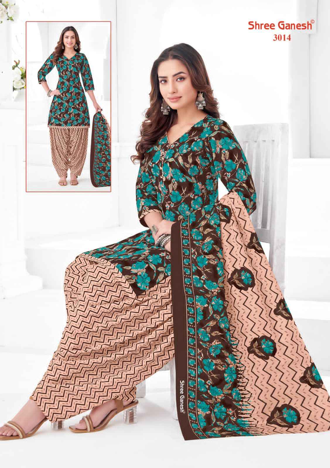 SHREE GANESH HANSIKA SPECIAL VOL-01 PURE COTTON PRINTED DRESS MATERIAL AT WHOLESALE PRICE