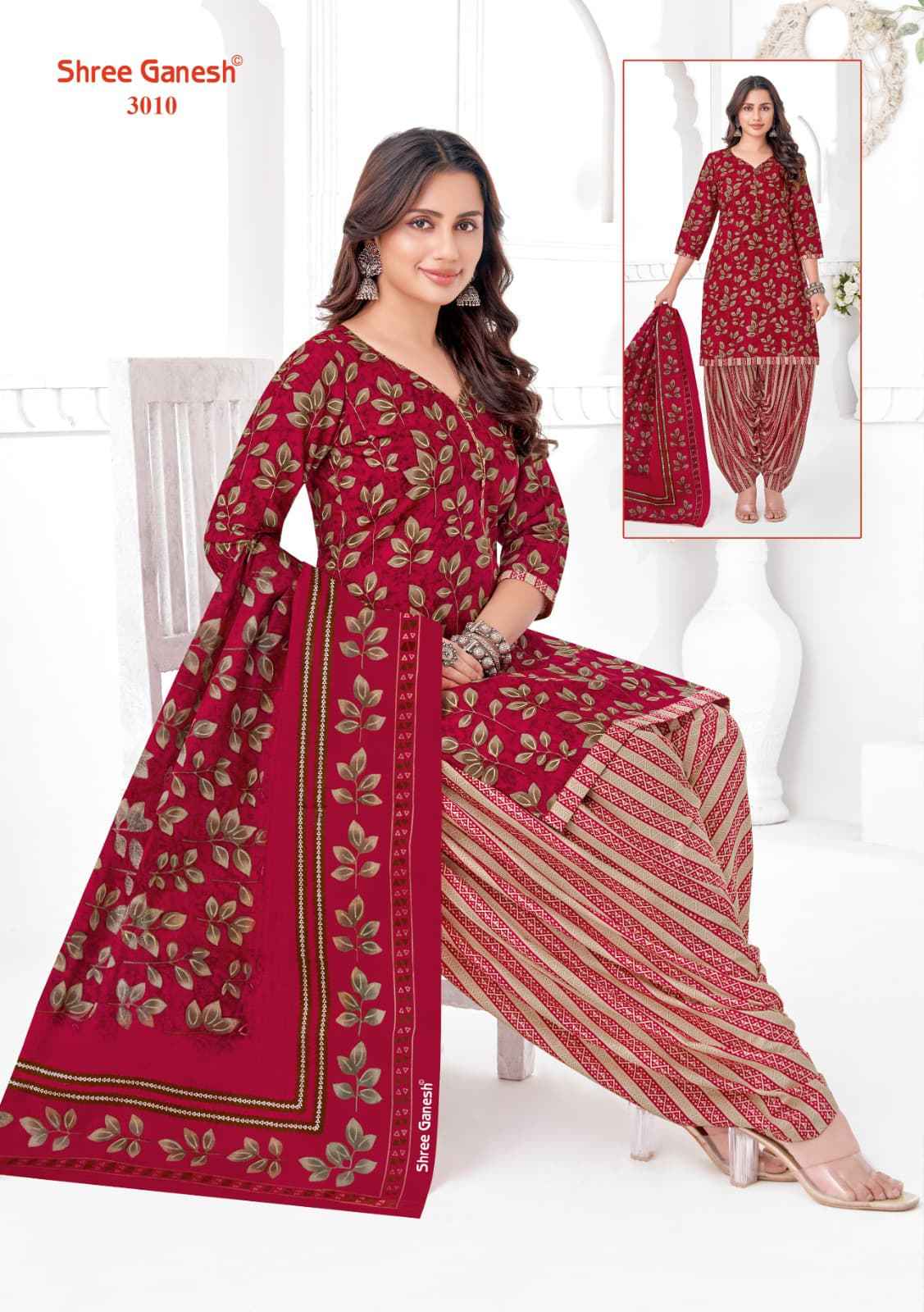 SHREE GANESH HANSIKA SPECIAL VOL-01 PURE COTTON PRINTED DRESS MATERIAL AT WHOLESALE PRICE