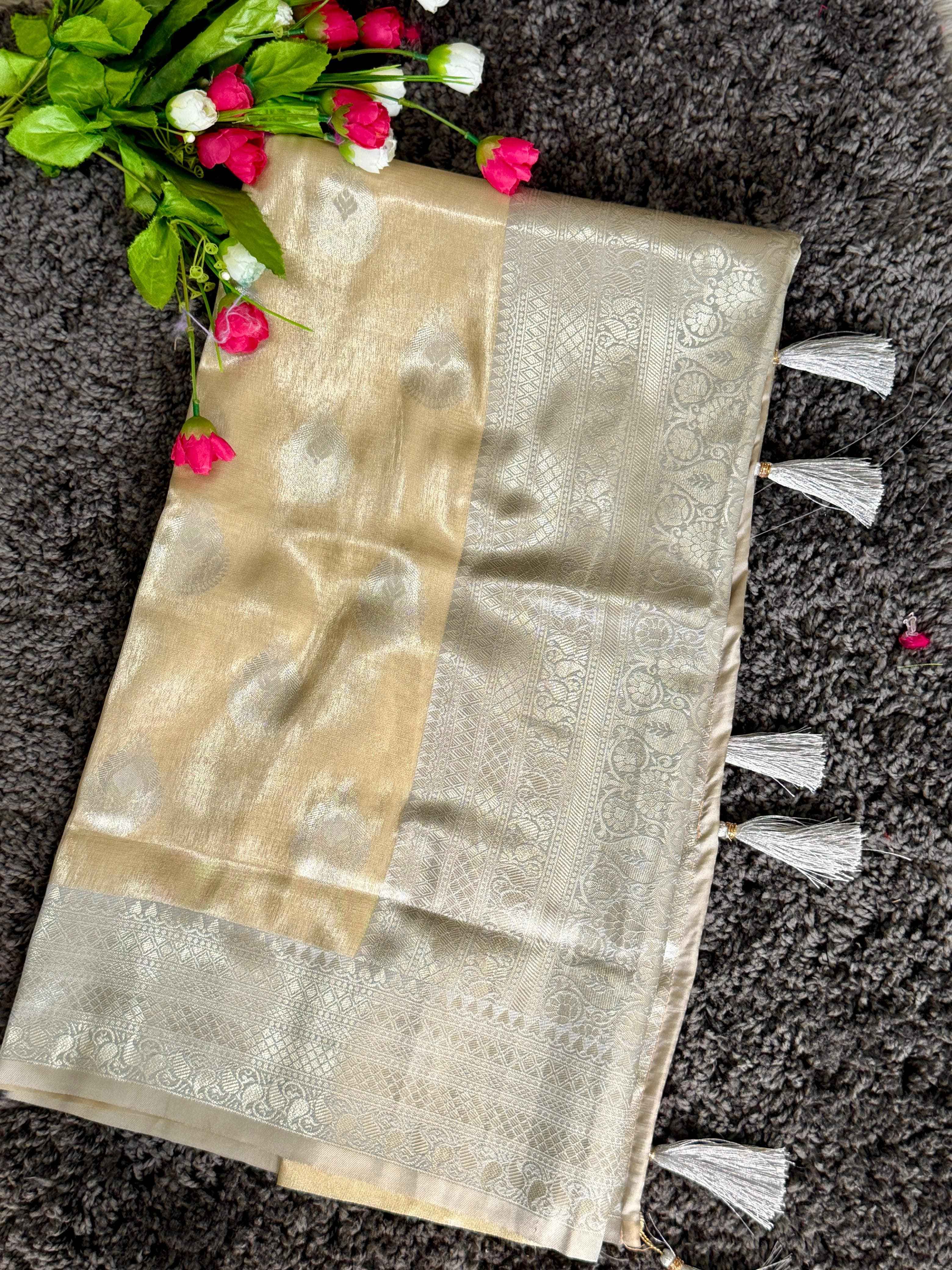 SOFT BANARASI HANDLOOM TISSUE SILK SAREES AT WHOLESALE PRICE