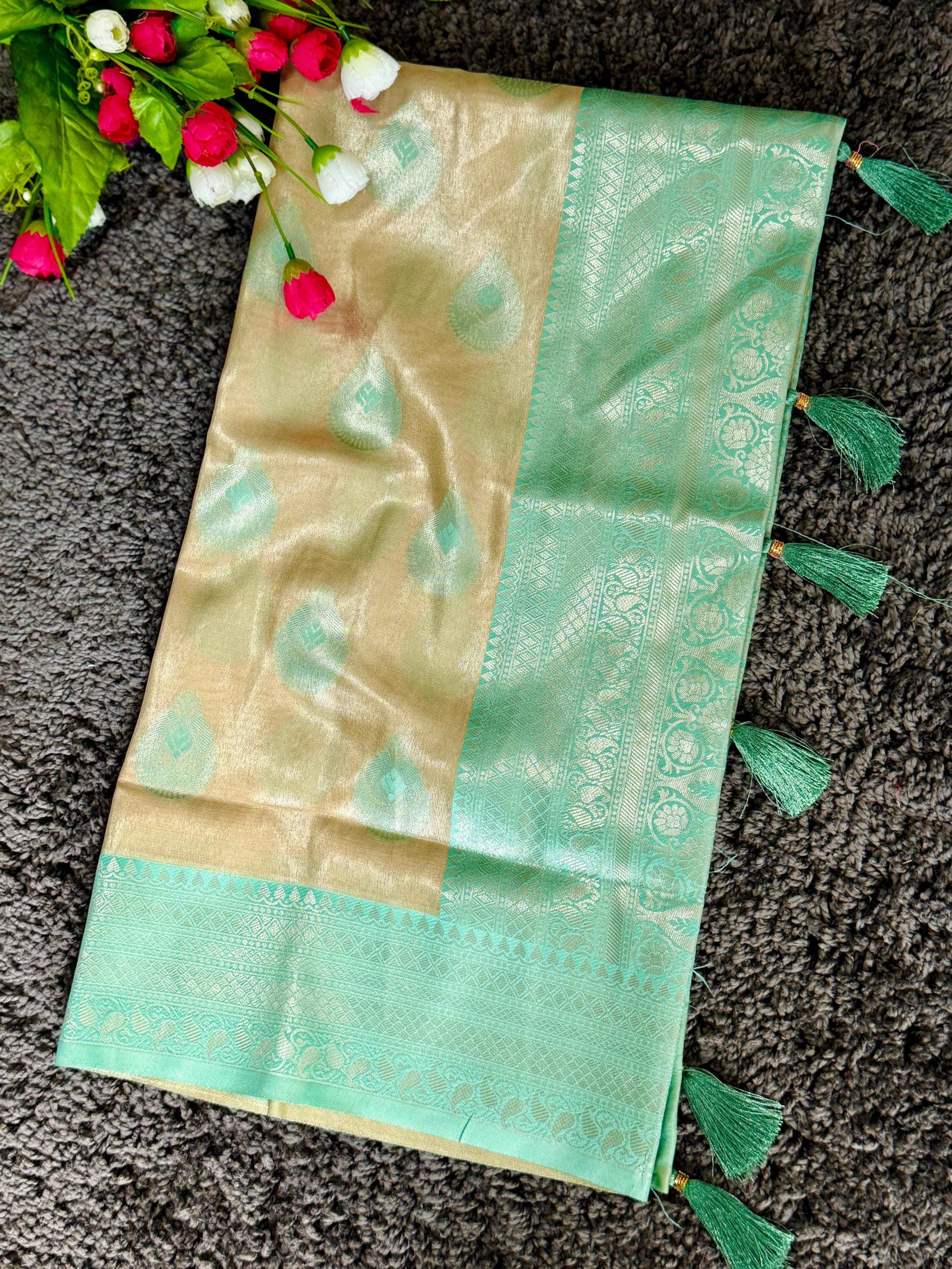 SOFT BANARASI HANDLOOM TISSUE SILK SAREES AT WHOLESALE PRICE