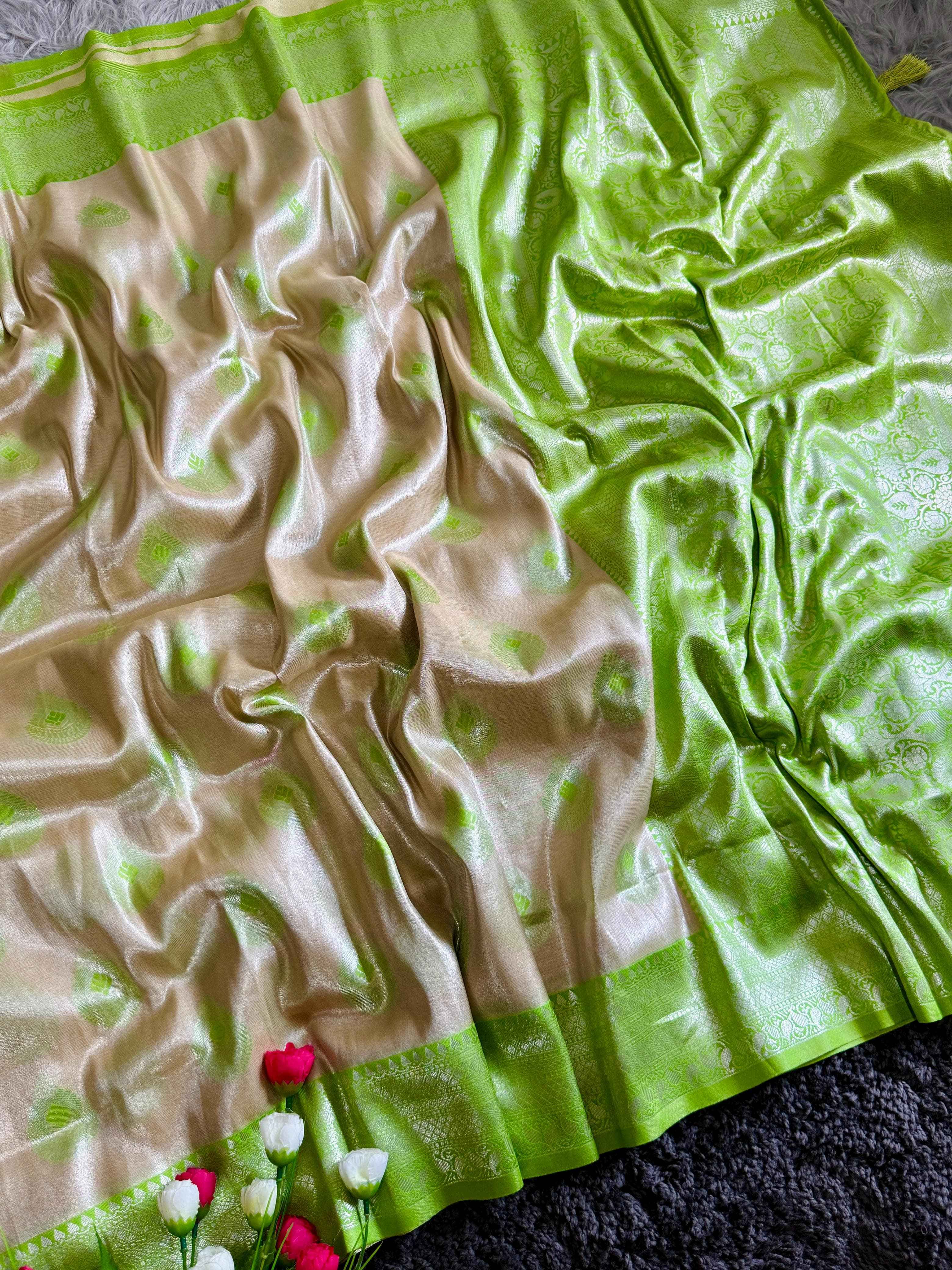 SOFT BANARASI HANDLOOM TISSUE SILK SAREES AT WHOLESALE PRICE