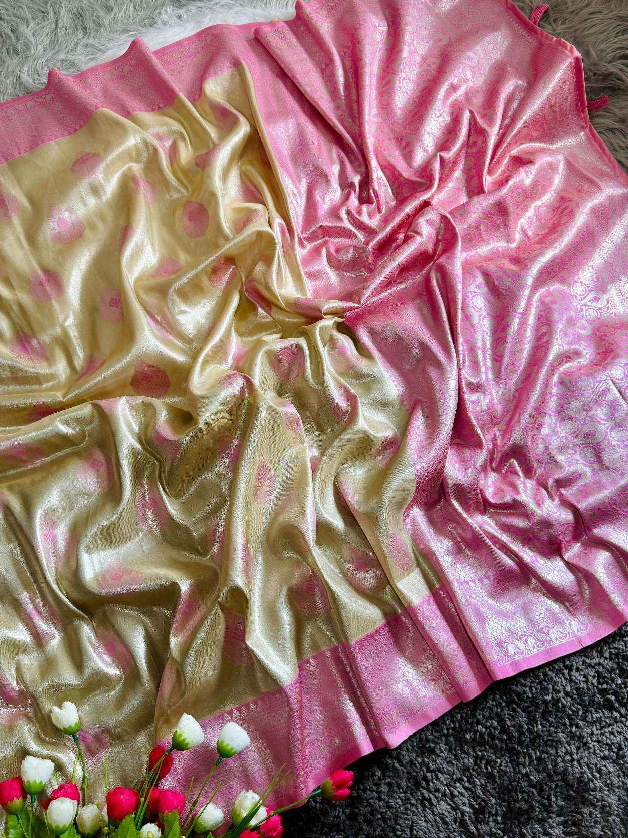 SOFT BANARASI HANDLOOM TISSUE SILK SAREES AT WHOLESALE PRICE