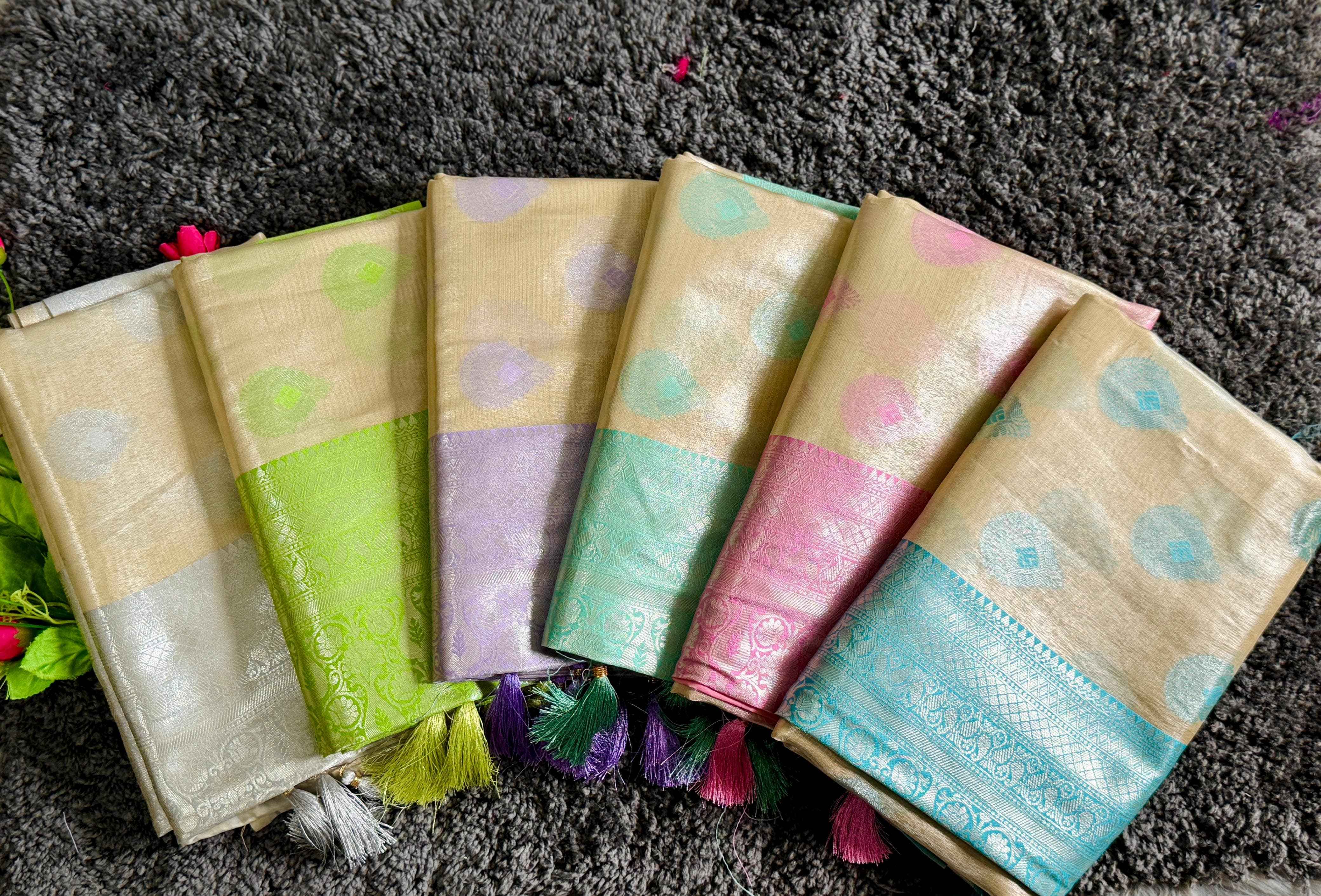 SOFT BANARASI HANDLOOM TISSUE SILK SAREES AT WHOLESALE PRICE