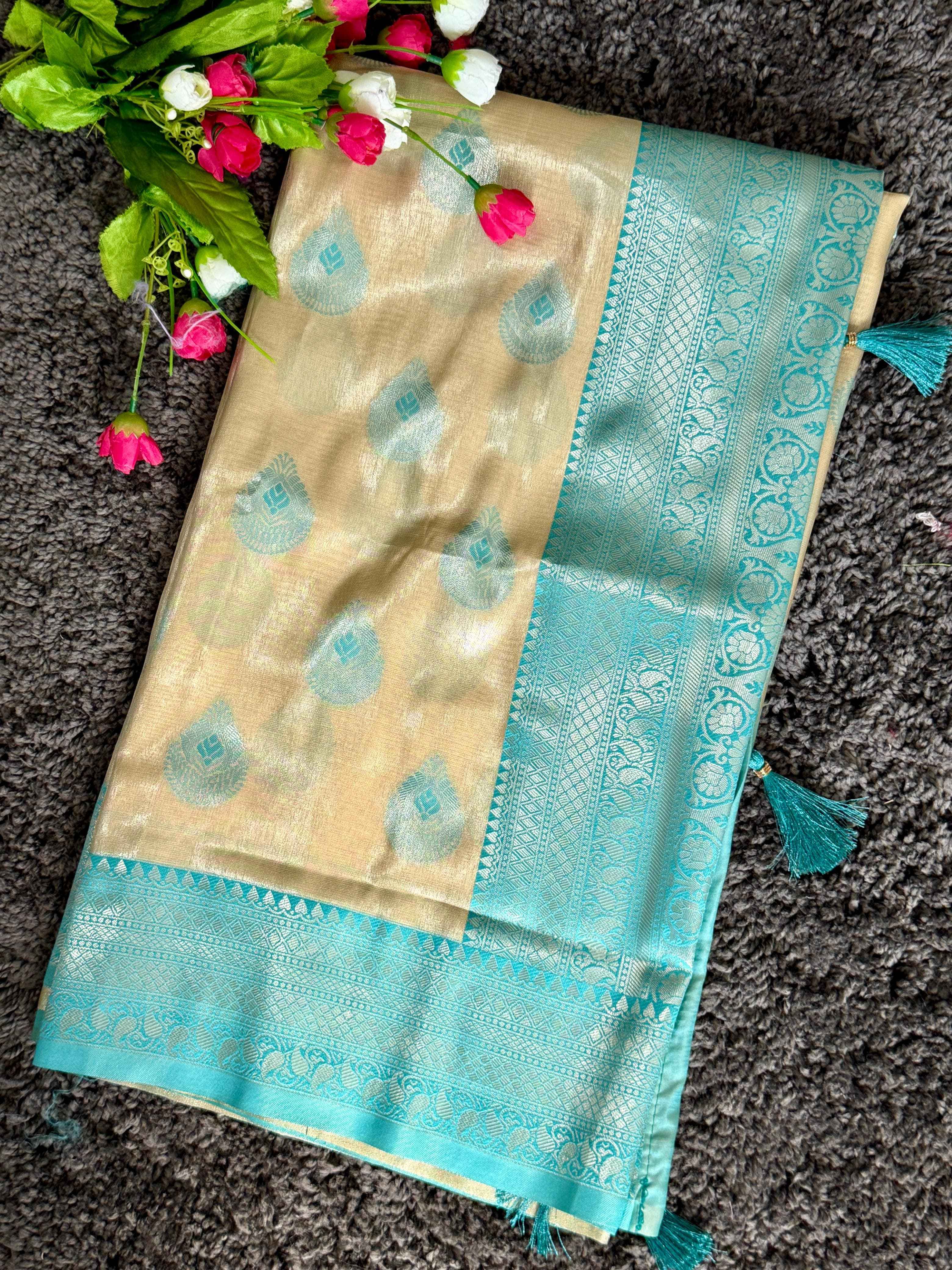 SOFT BANARASI HANDLOOM TISSUE SILK SAREES AT WHOLESALE PRICE