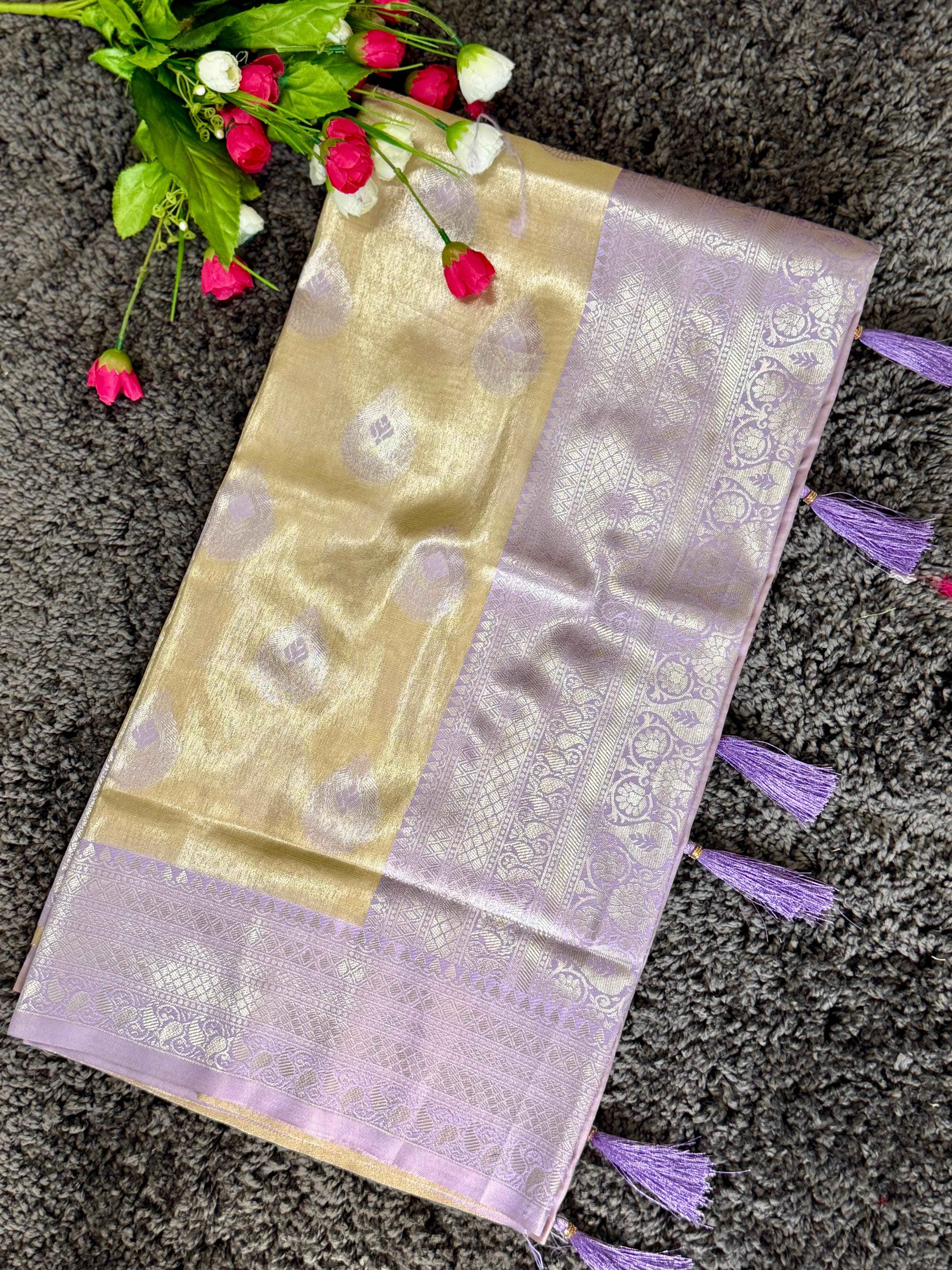 SOFT BANARASI HANDLOOM TISSUE SILK SAREES AT WHOLESALE PRICE
