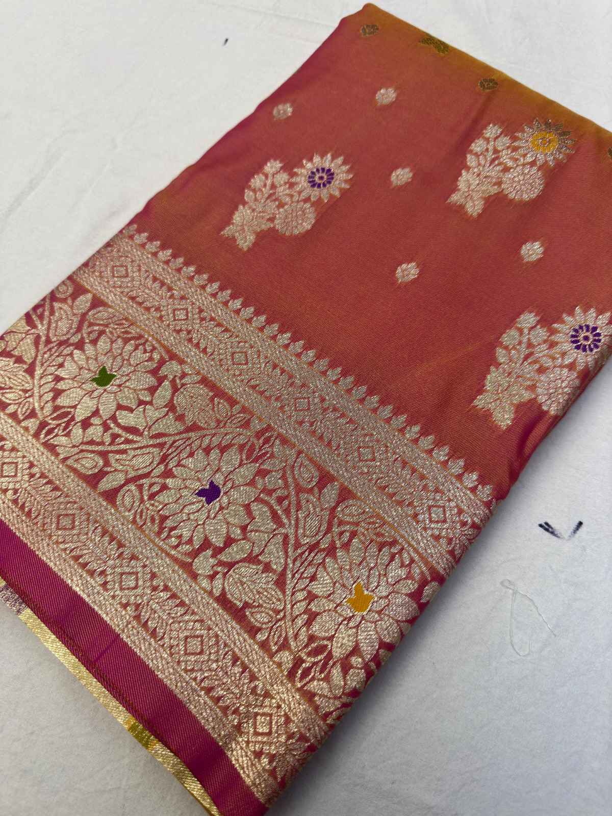 SOFT BANARASI KATAN SILK GOLD ZARI WEAVING DESIGN SAREE AT WHOLESALE PRICE