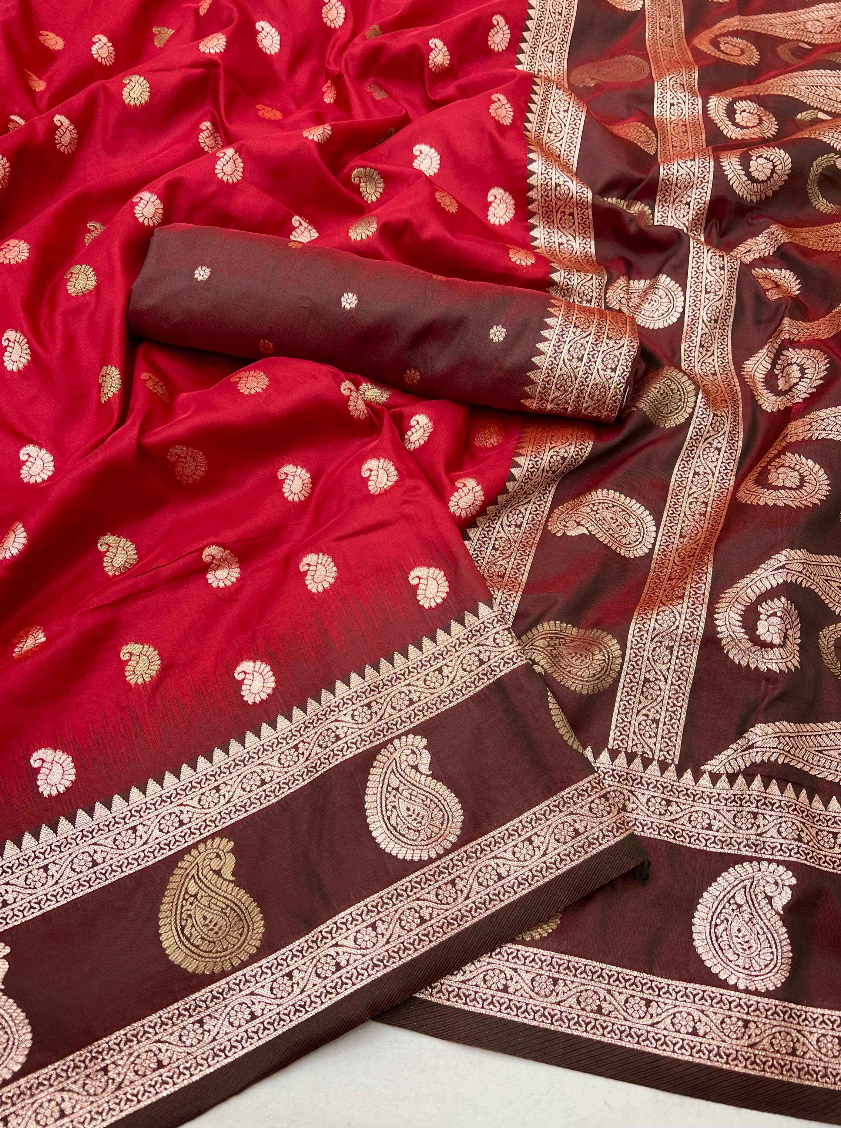 SOFT BANARASI SILK ZARI WEAVING MEENAKARI DESIGN SAREE AT WHOLESALE PRICE