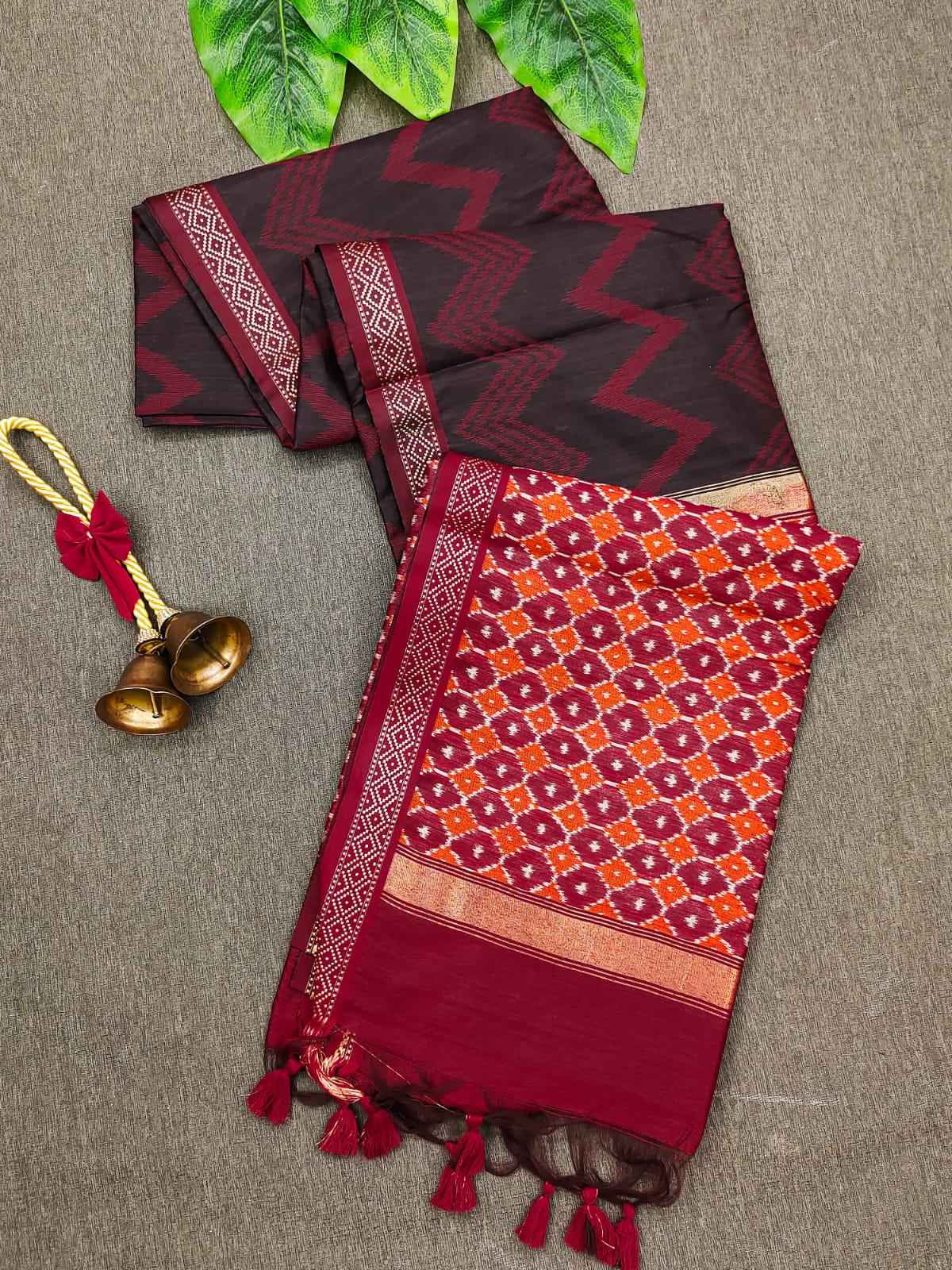 SOFT DESI TUSSAR SILK LAHERIYA ZARI WOVEN SAREE AT WHOLESALE PRICE