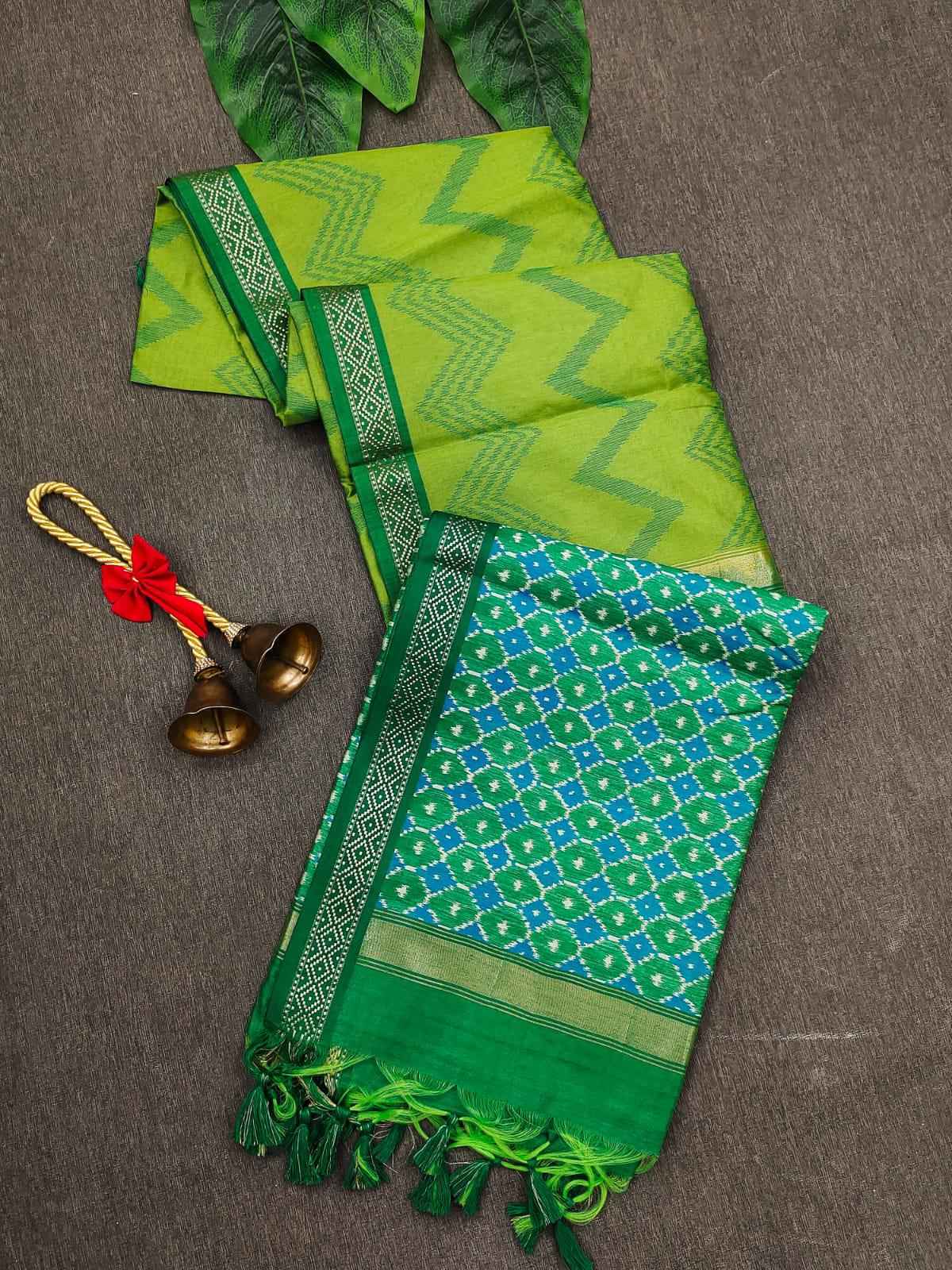 SOFT DESI TUSSAR SILK LAHERIYA ZARI WOVEN SAREE AT WHOLESALE PRICE