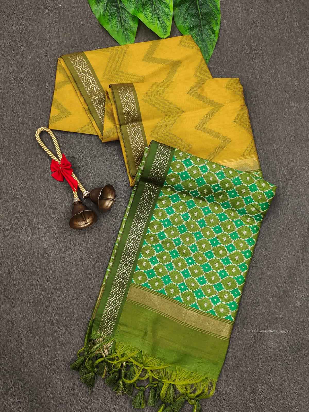 SOFT DESI TUSSAR SILK LAHERIYA ZARI WOVEN SAREE AT WHOLESALE PRICE