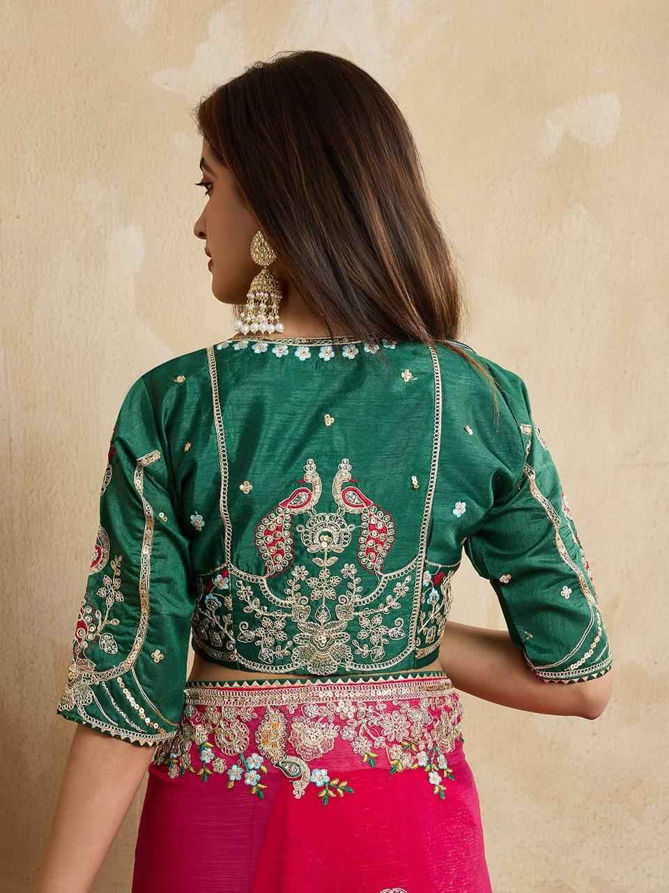 SOFT FENDY CHIFFON SILK EMBROIDERY WITH PIPING BORDER SAREE AT WHOLESALE PRICE