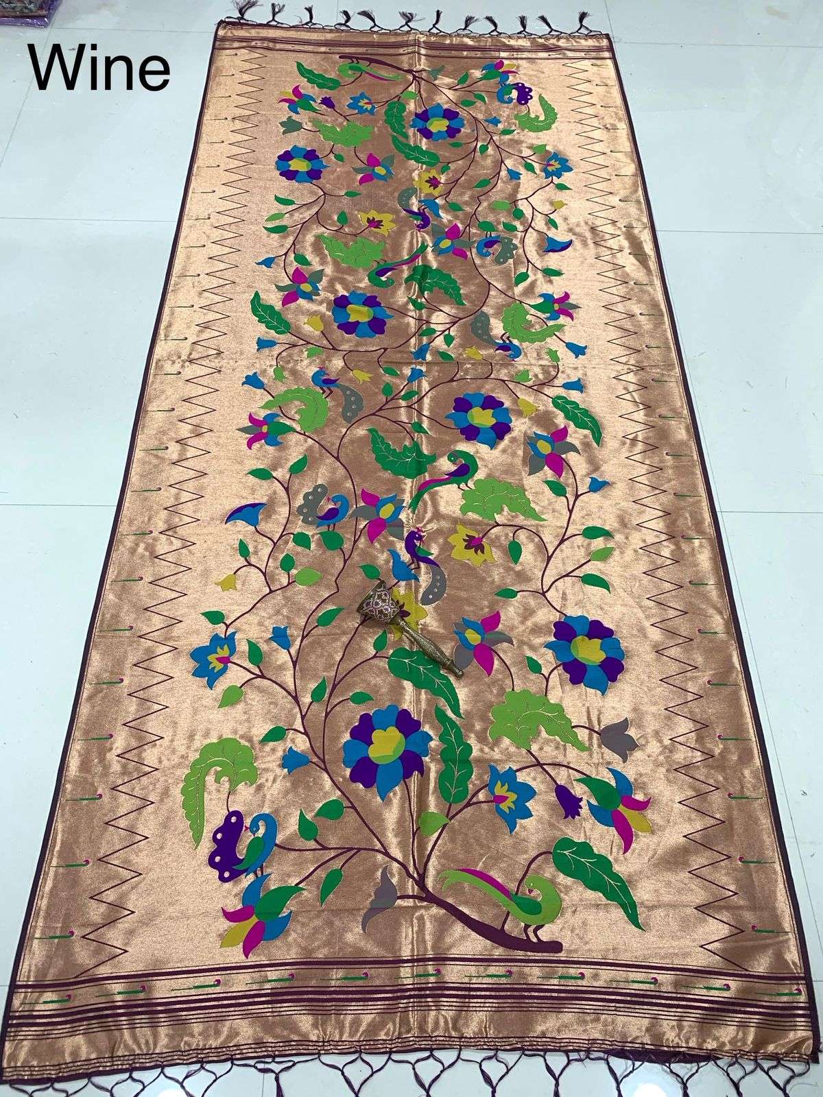 SOFT JARI AND SILK PAITHANI DESIGN DUPATTA AT WHOLESALE PRICE
