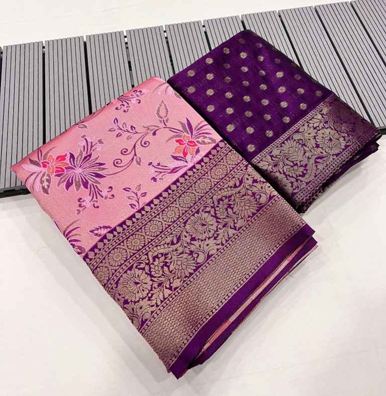 SOFT KANJIVARAM SILK  WITH ZARI WEAVING DESIGN SAREE AT WHOLESALE PRICE