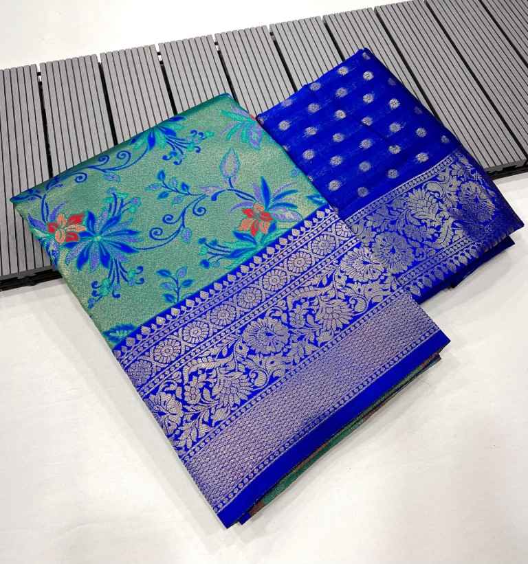 SOFT KANJIVARAM SILK  WITH ZARI WEAVING DESIGN SAREE AT WHOLESALE PRICE