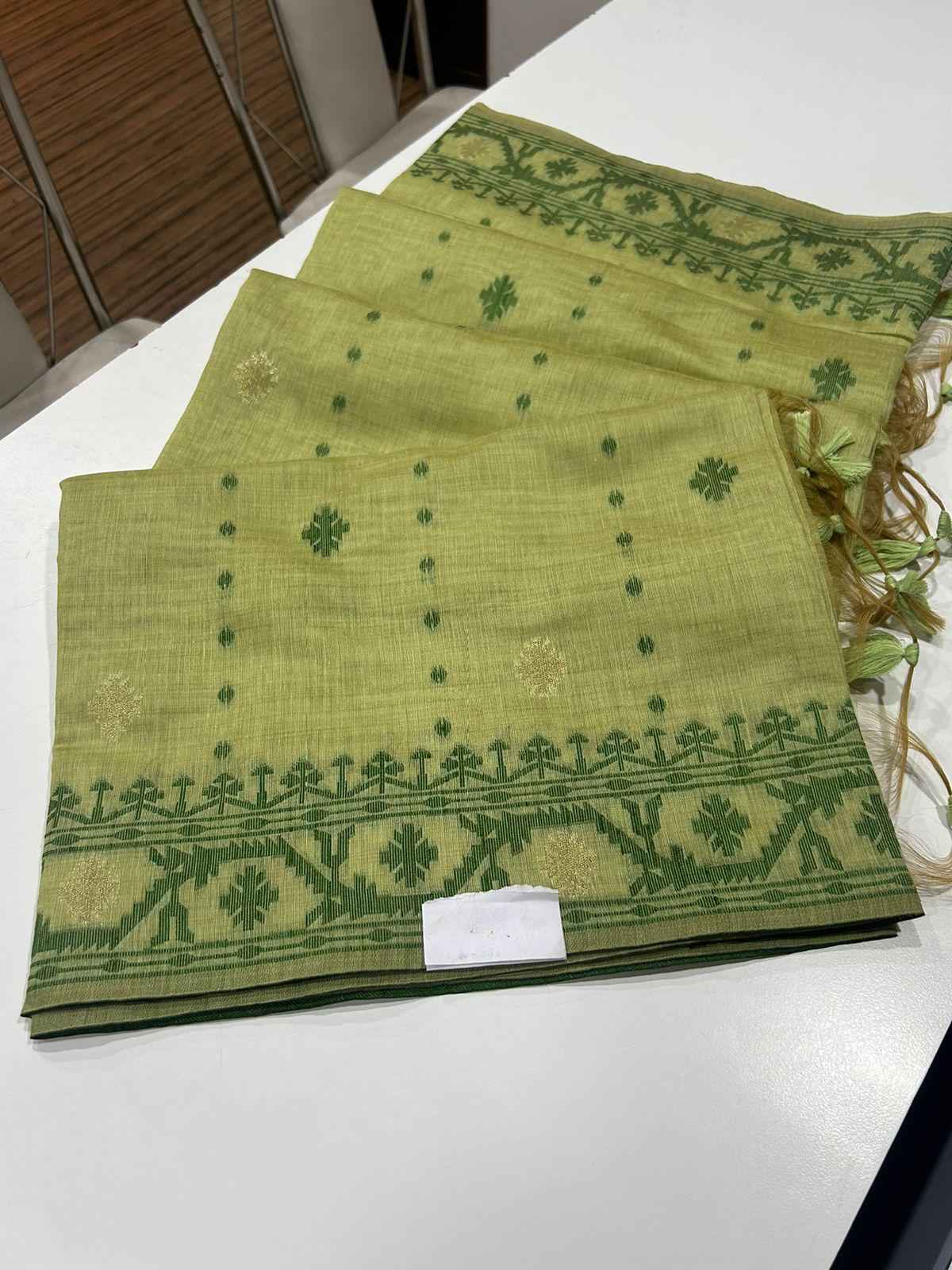 SOFT MUGA COTTON JAMDANI WEAVING BORDER SAREE AT WHOLESALE PRICE