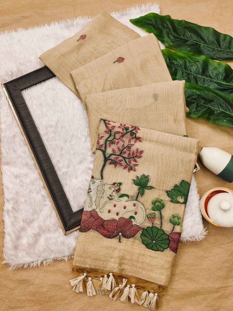 SOFT MUGA COTTON RESHAM WEAVING PICHWAI PALLU SAREE WHOLESALE PRICE