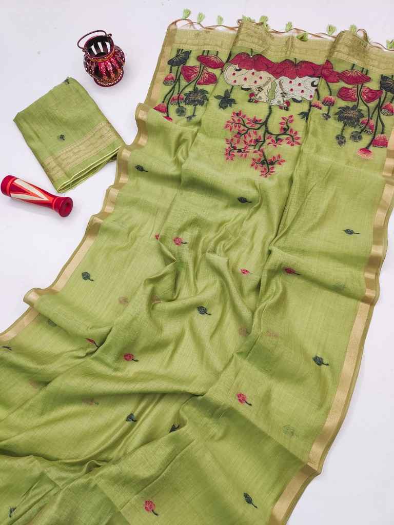SOFT MUGA COTTON RESHAM WEAVING PICHWAI PALLU SAREE WHOLESALE PRICE