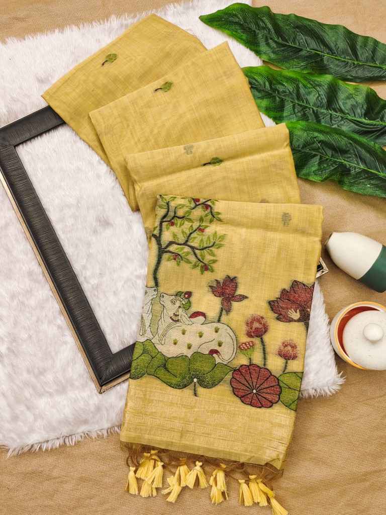 SOFT MUGA COTTON RESHAM WEAVING PICHWAI PALLU SAREE WHOLESALE PRICE