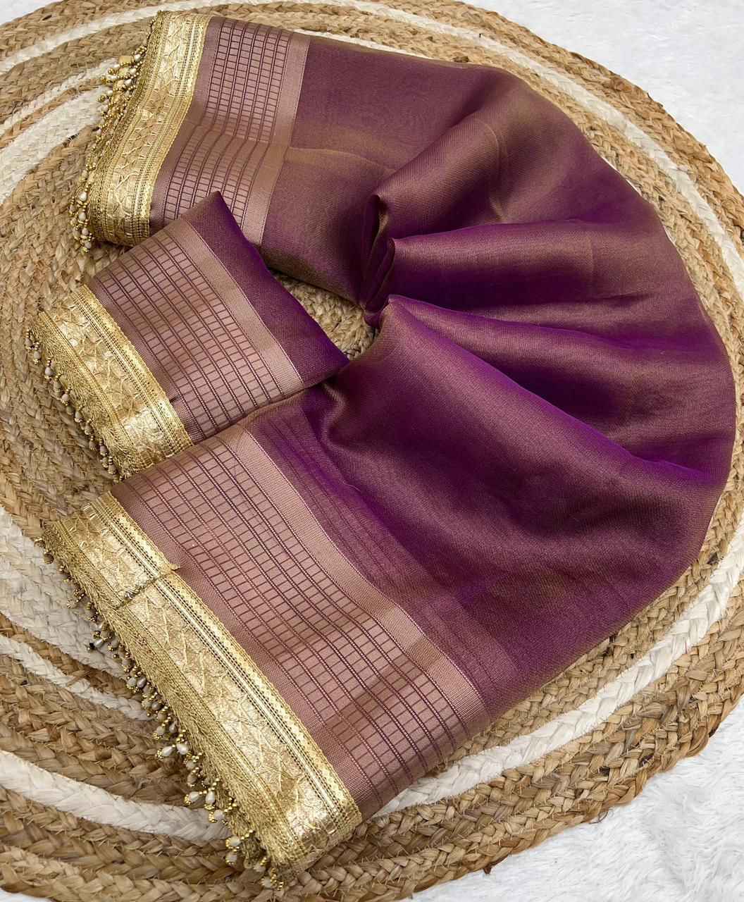 SOFT ORGANZA SILK WITH HANDLOOM WEAVING SAREE AT WHOLESALE PRICE