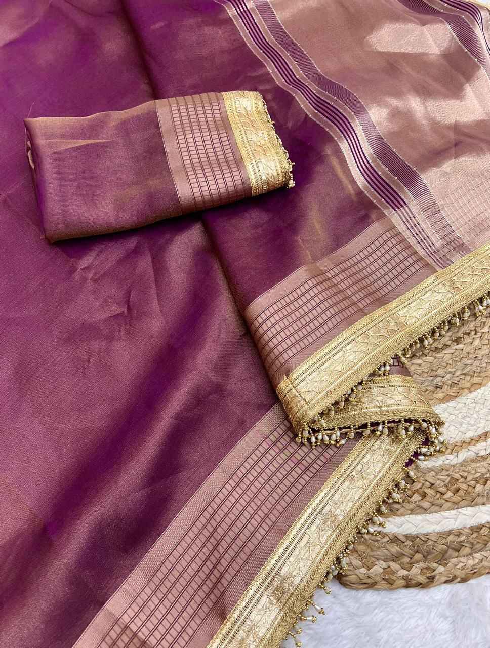 SOFT ORGANZA SILK WITH HANDLOOM WEAVING SAREE AT WHOLESALE PRICE
