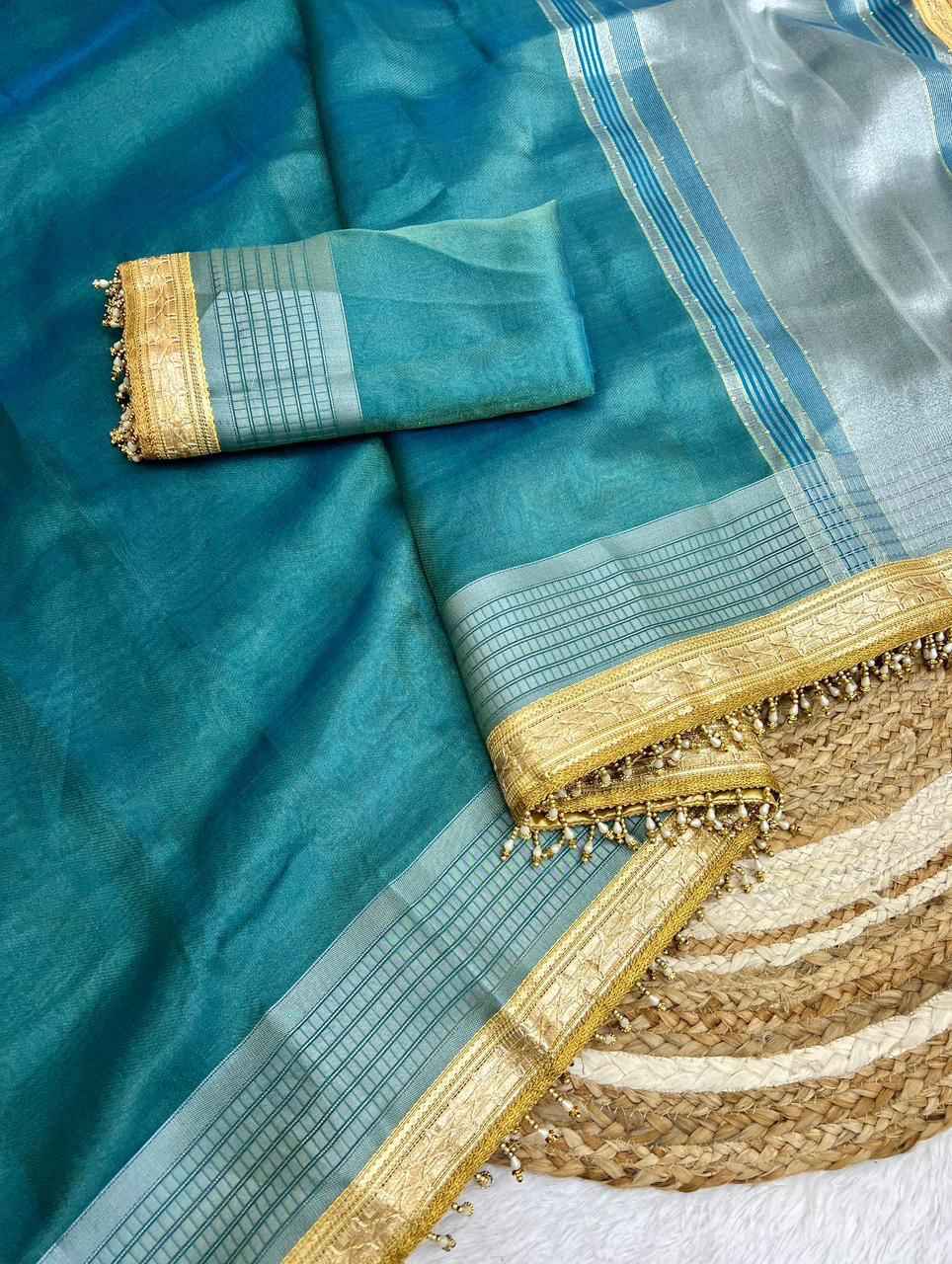SOFT ORGANZA SILK WITH HANDLOOM WEAVING SAREE AT WHOLESALE PRICE