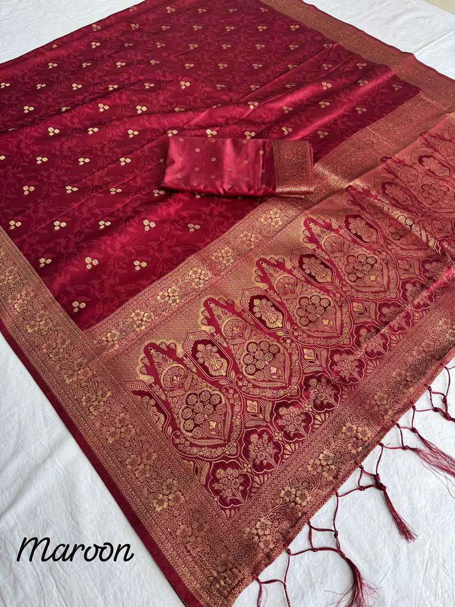 SOFT SATIN SILK ACQUARD WORK RICH PALLU SAREE AT WHOLESALE PRICE
