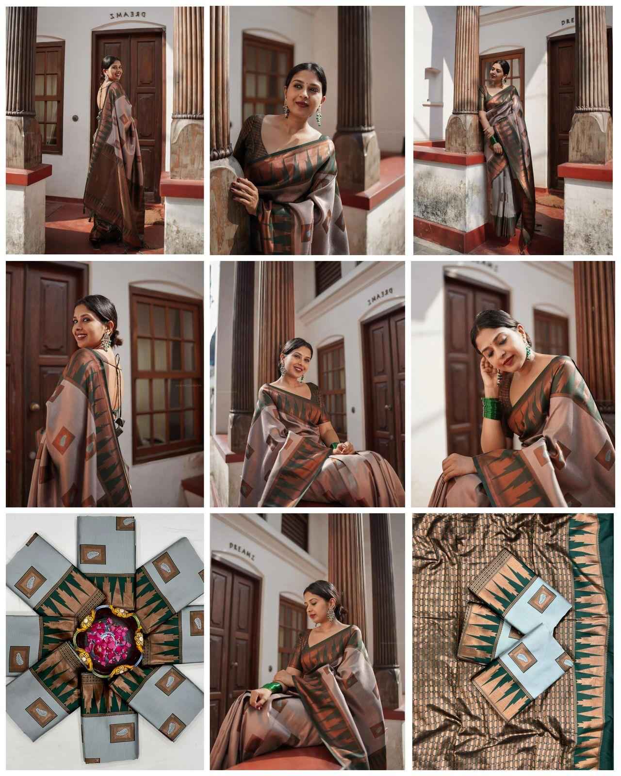 SOFT SILK JACQUARD BORDER WORK WITH RICH PALLU SAREE AT WHOLESALE PRICE
