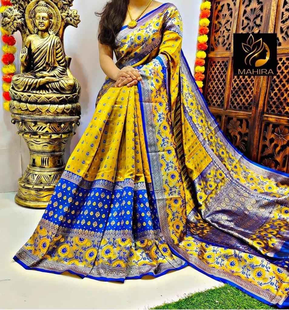 SOFT SILK JACQUARD WORK WITH RICH PALLU SAREE CODE 108 AT WHOLESALE PRICE