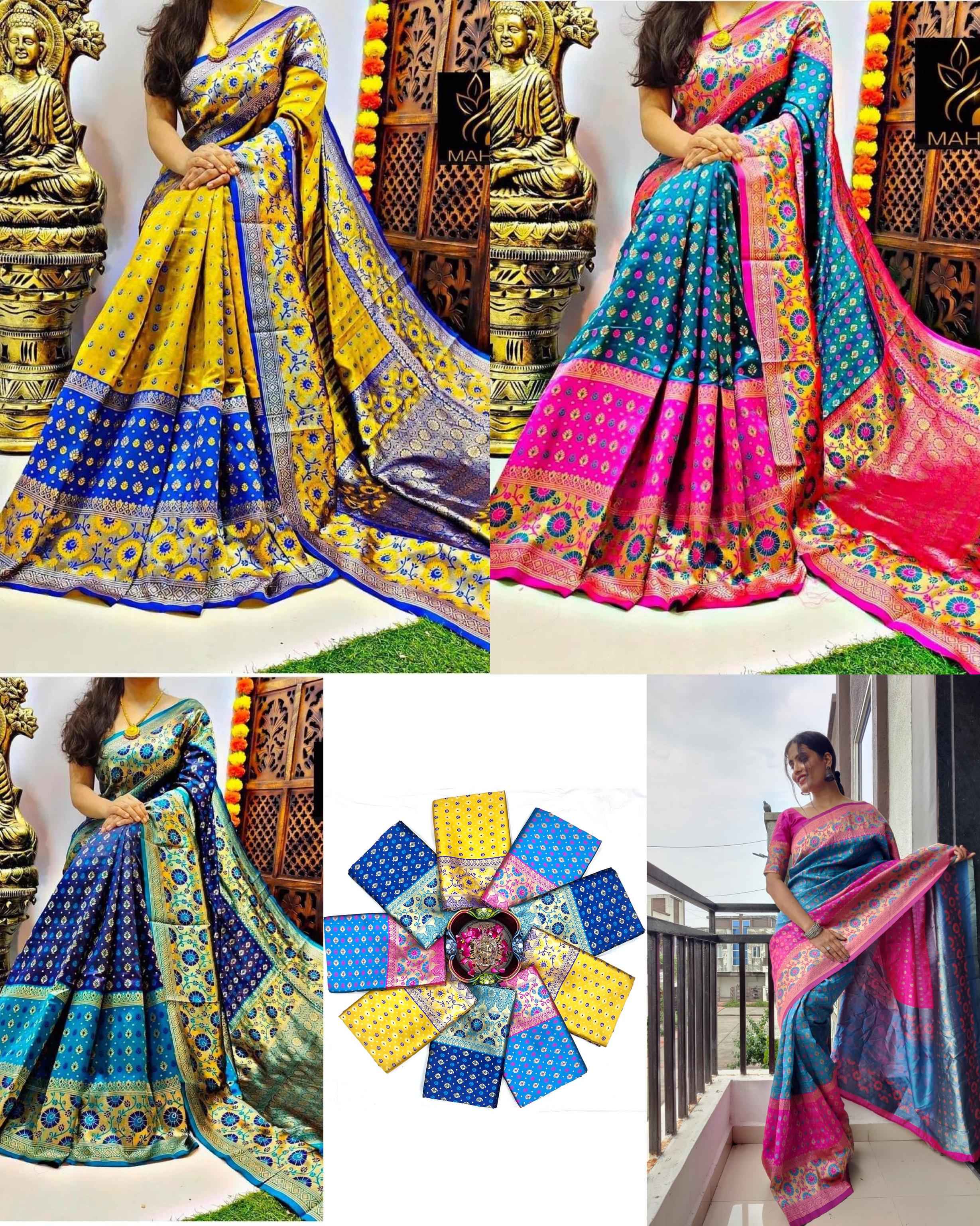 SOFT SILK JACQUARD WORK WITH RICH PALLU SAREE CODE 108 AT WHOLESALE PRICE