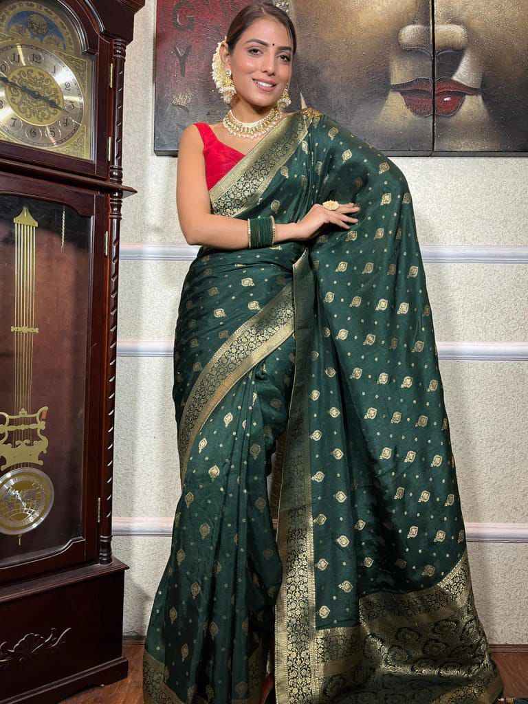 SOFT SILK JACQUARD WORK WITH RICH PALLU SAREE CODE 210 AT WHOLESALE PRICE