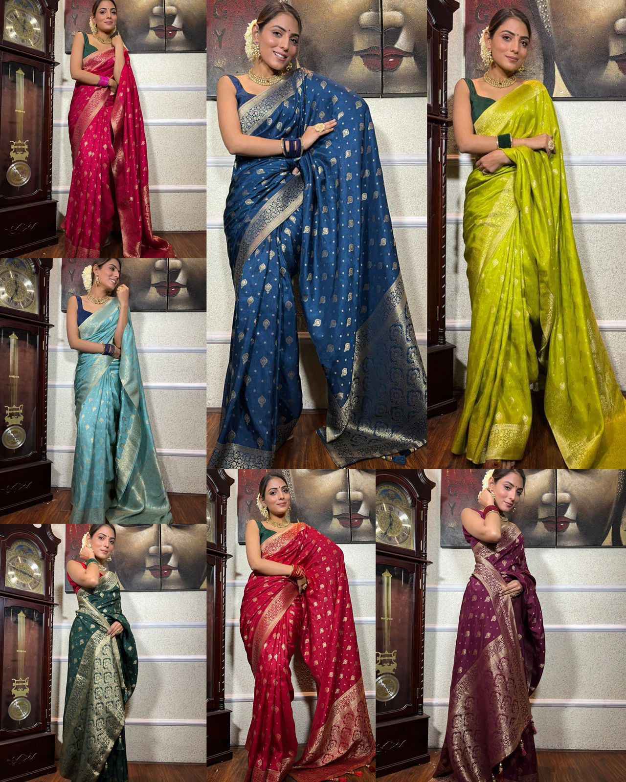 SOFT SILK JACQUARD WORK WITH RICH PALLU SAREE CODE 210 AT WHOLESALE PRICE