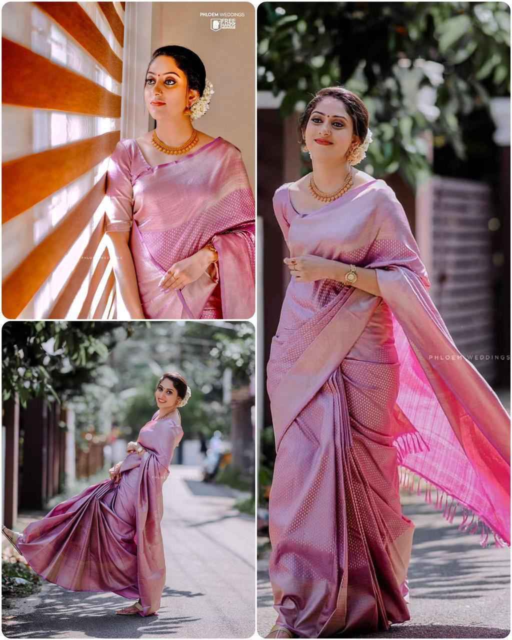 SOFT SILK JACQUARD WORK WITH RICH PALLU SAREE CODE 3075AT WHOLESALE PRICE