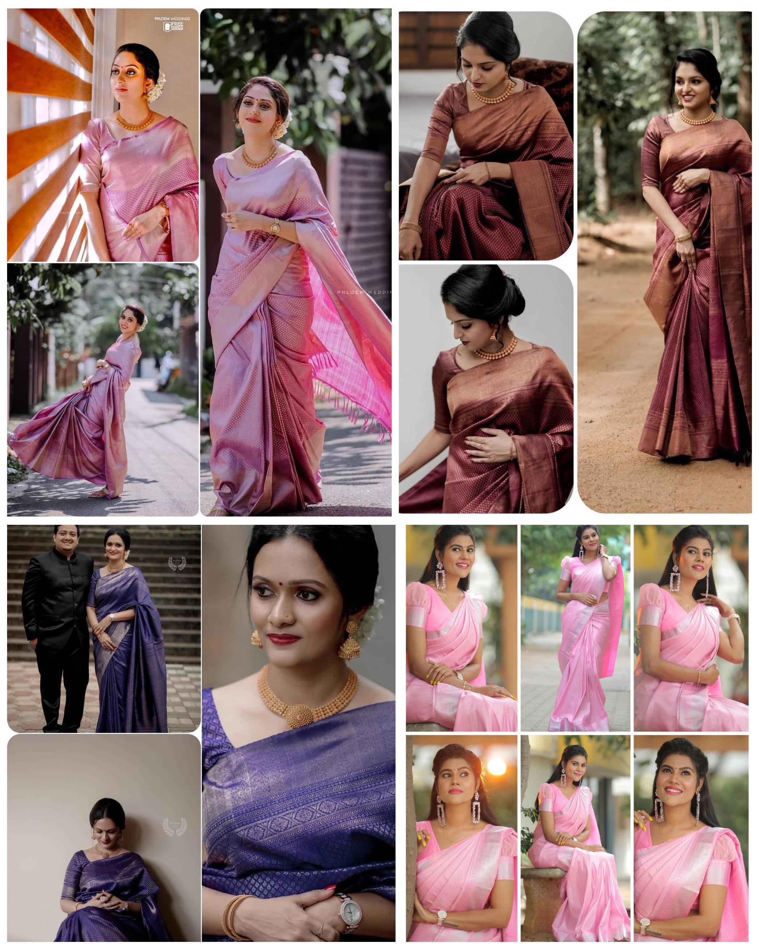 SOFT SILK JACQUARD WORK WITH RICH PALLU SAREE CODE 3075AT WHOLESALE PRICE
