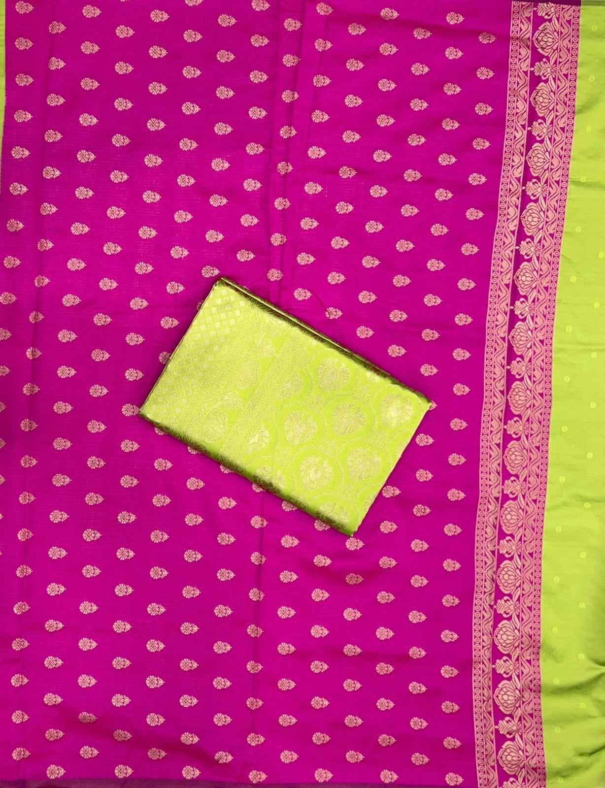 SOFT SILK JACQUARD WORK WITH RICH PALLU SAREE CODE 5005 AT WHOLESALE PRICE
