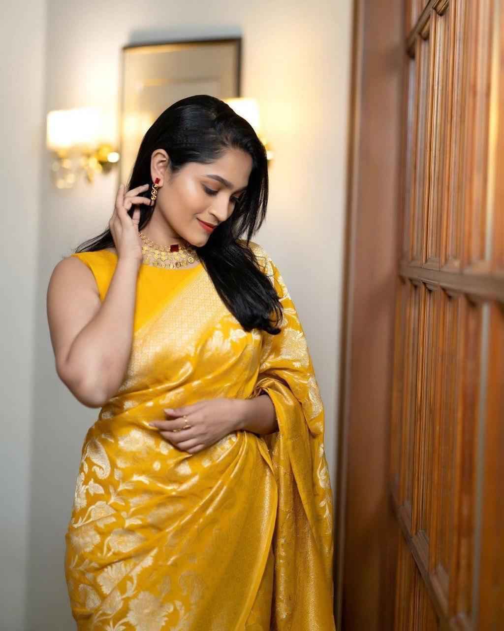SOFT SILK JACQUARD WORK WITH RICH PALLU SAREE CODE 5076 AT WHOLESALE PRICE