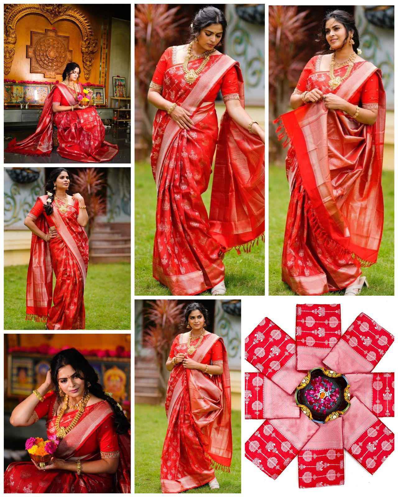 SOFT SILK RICH PALLU AND JACQUARD WORK SAREE CODE 4078 AT WHOLESALE PRICE