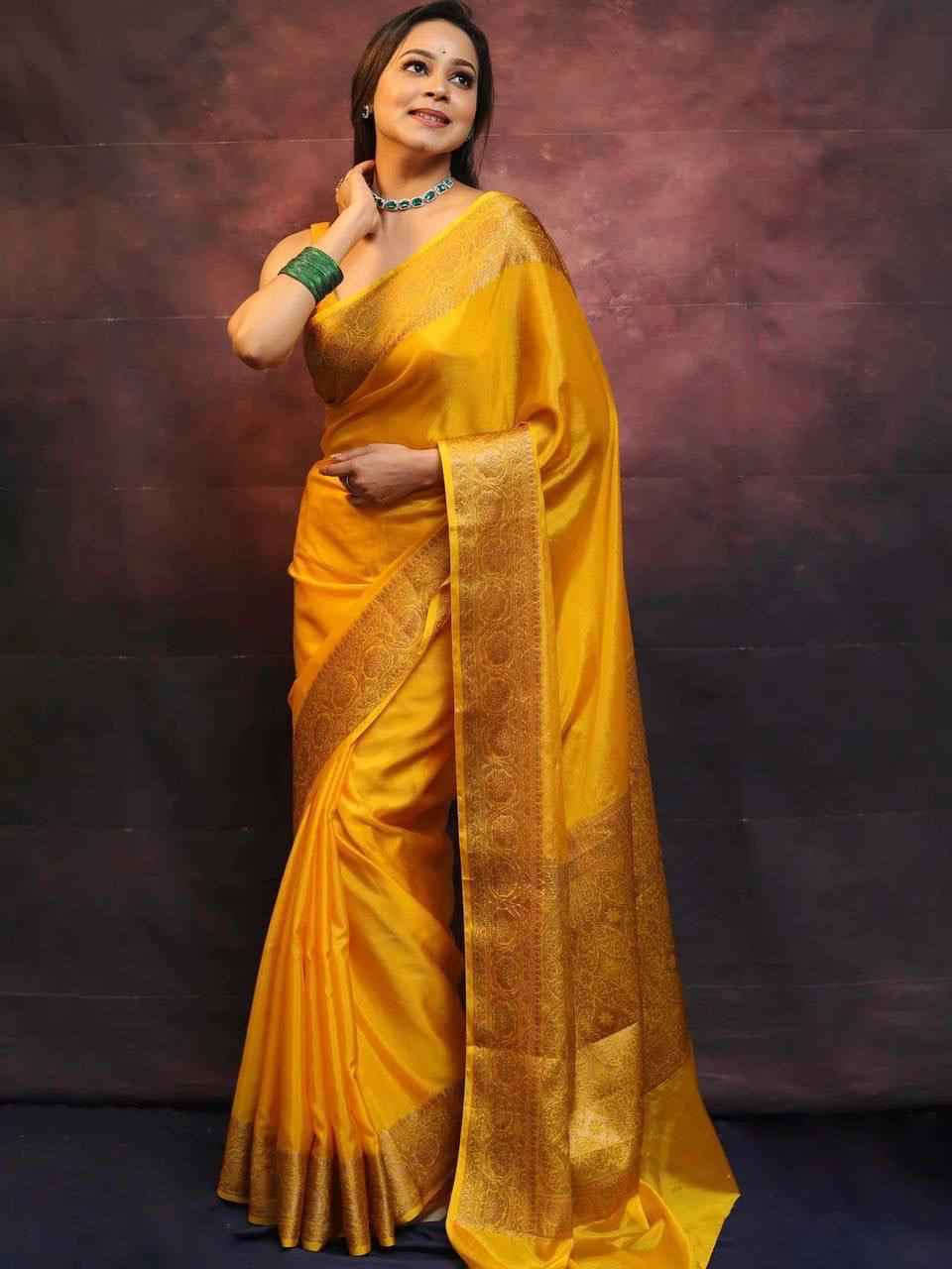 SOFT SILK RICH PALLU & JACQUARD WORK SAREE CODE 6009 AT WHOLESALE PRICE