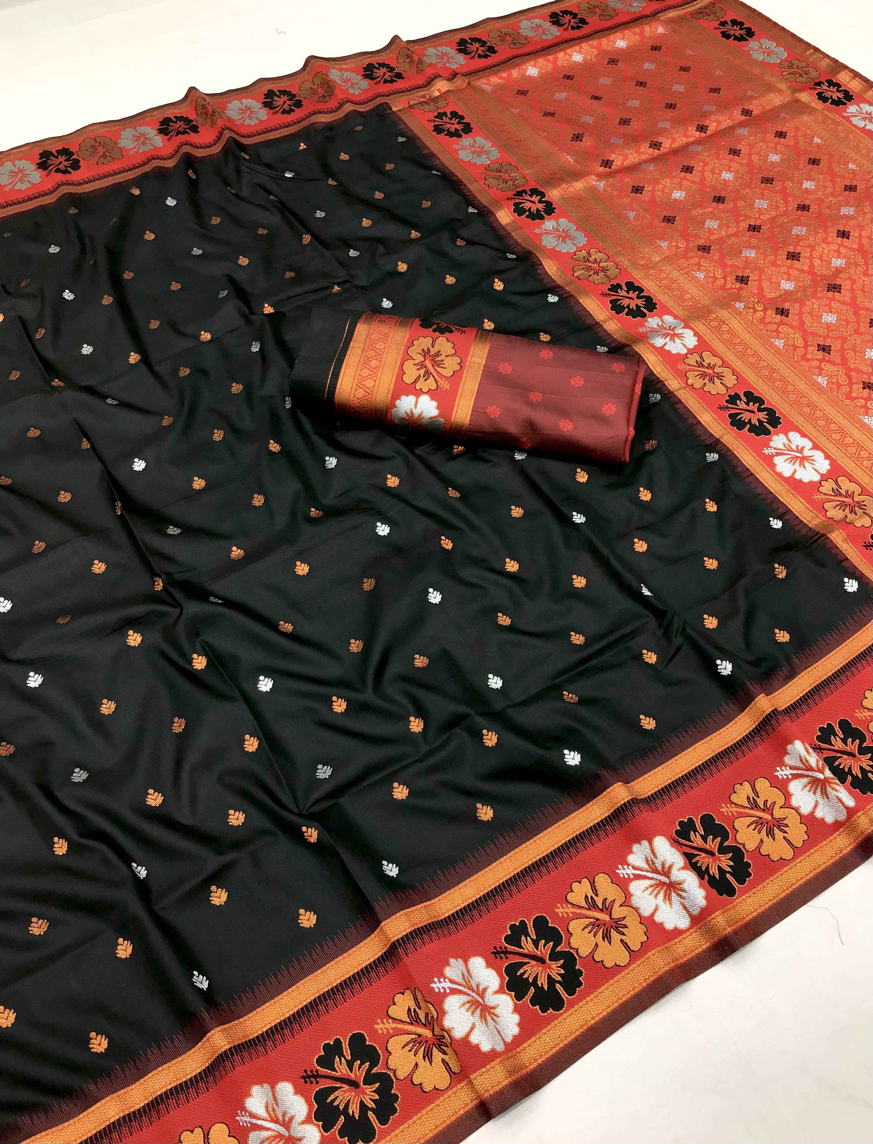 SOFT SILK WITH MEENAKARI WEAVES SAREES AT WHOLESALE PRICE
