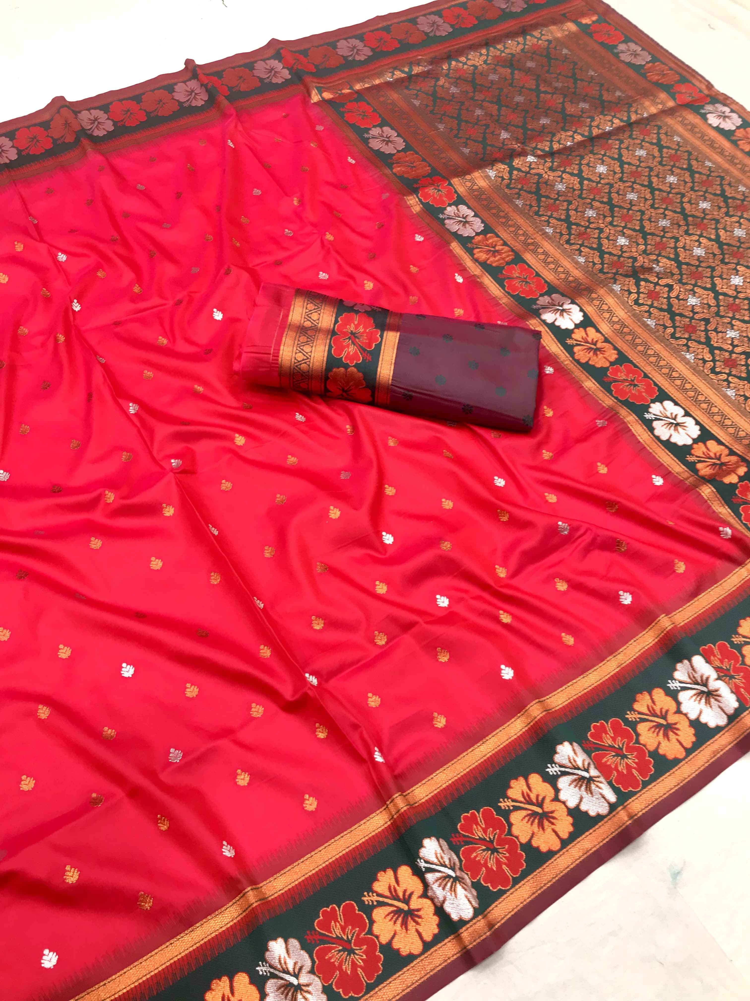 SOFT SILK WITH MEENAKARI WEAVES SAREES AT WHOLESALE PRICE