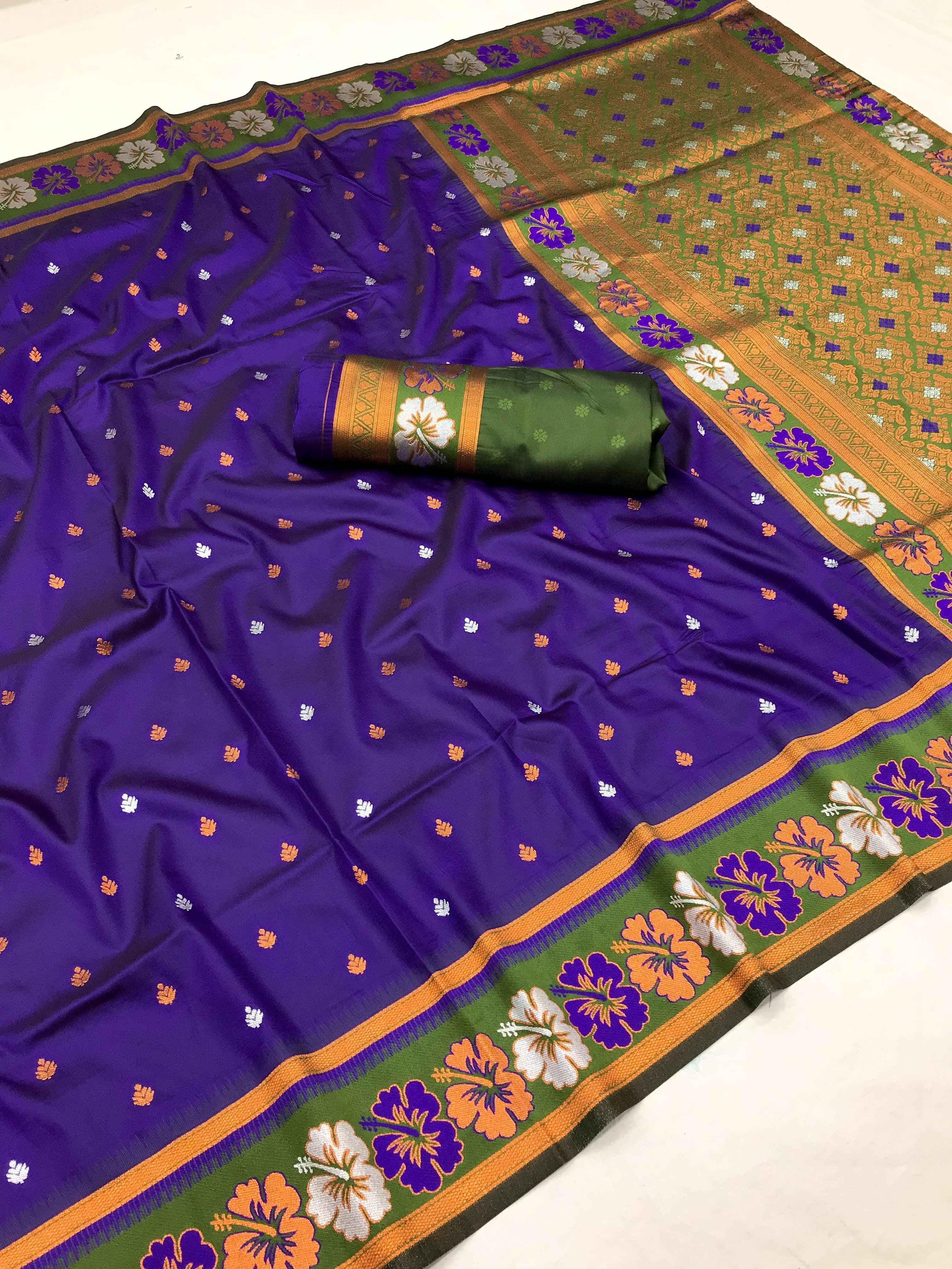 SOFT SILK WITH MEENAKARI WEAVES SAREES AT WHOLESALE PRICE