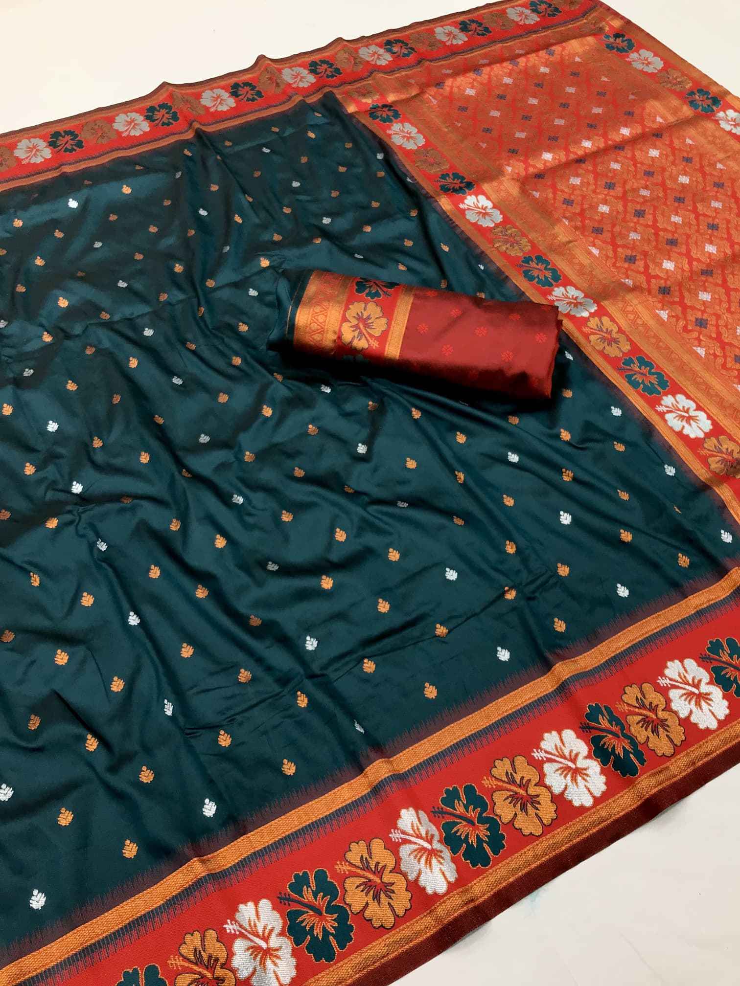 SOFT SILK WITH MEENAKARI WEAVES SAREES AT WHOLESALE PRICE