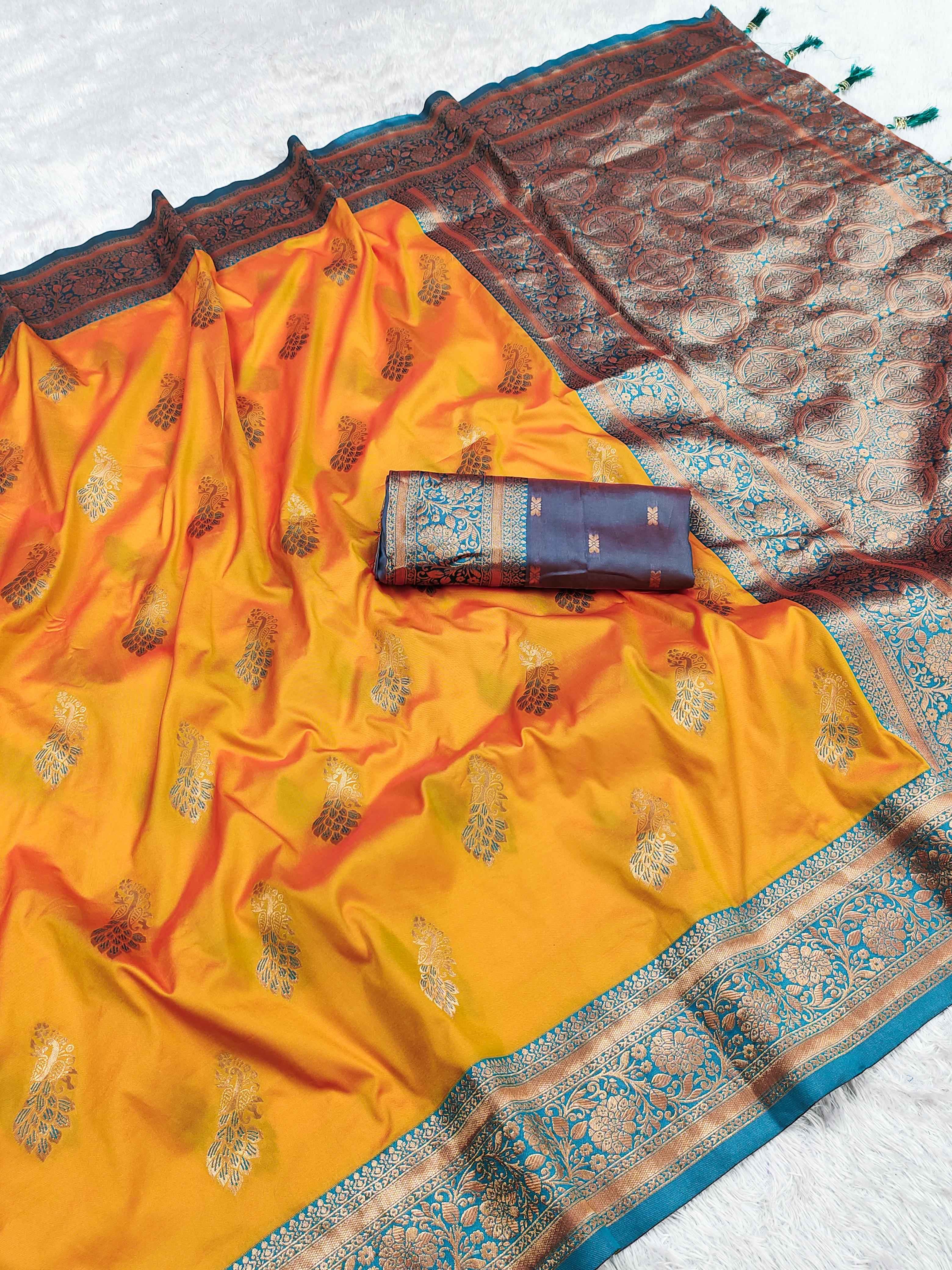 SOFT SILK ZARI WEAVING RICH PALLU SAREE AT WHOLESALE PRICE